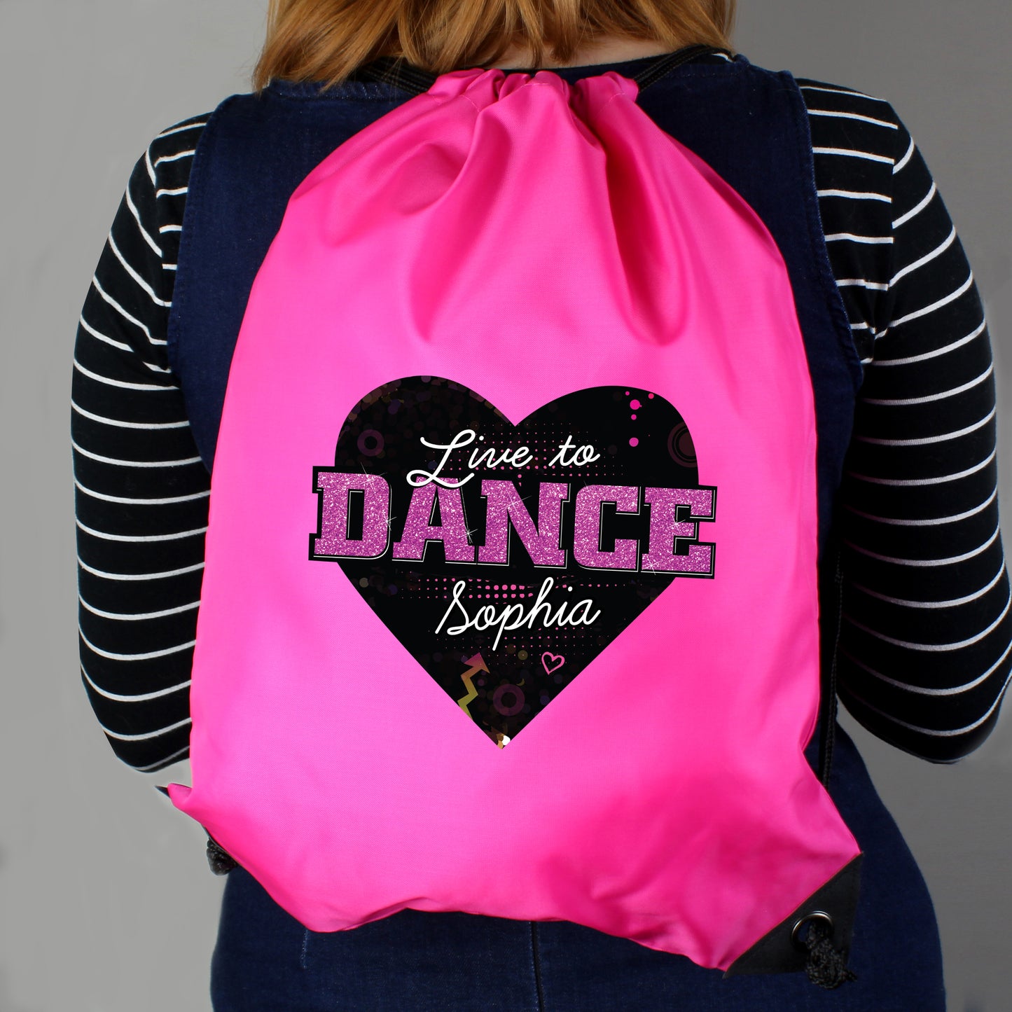 Personalised 'Live to Dance' Pink Kit Bag - MK&JD Gifts