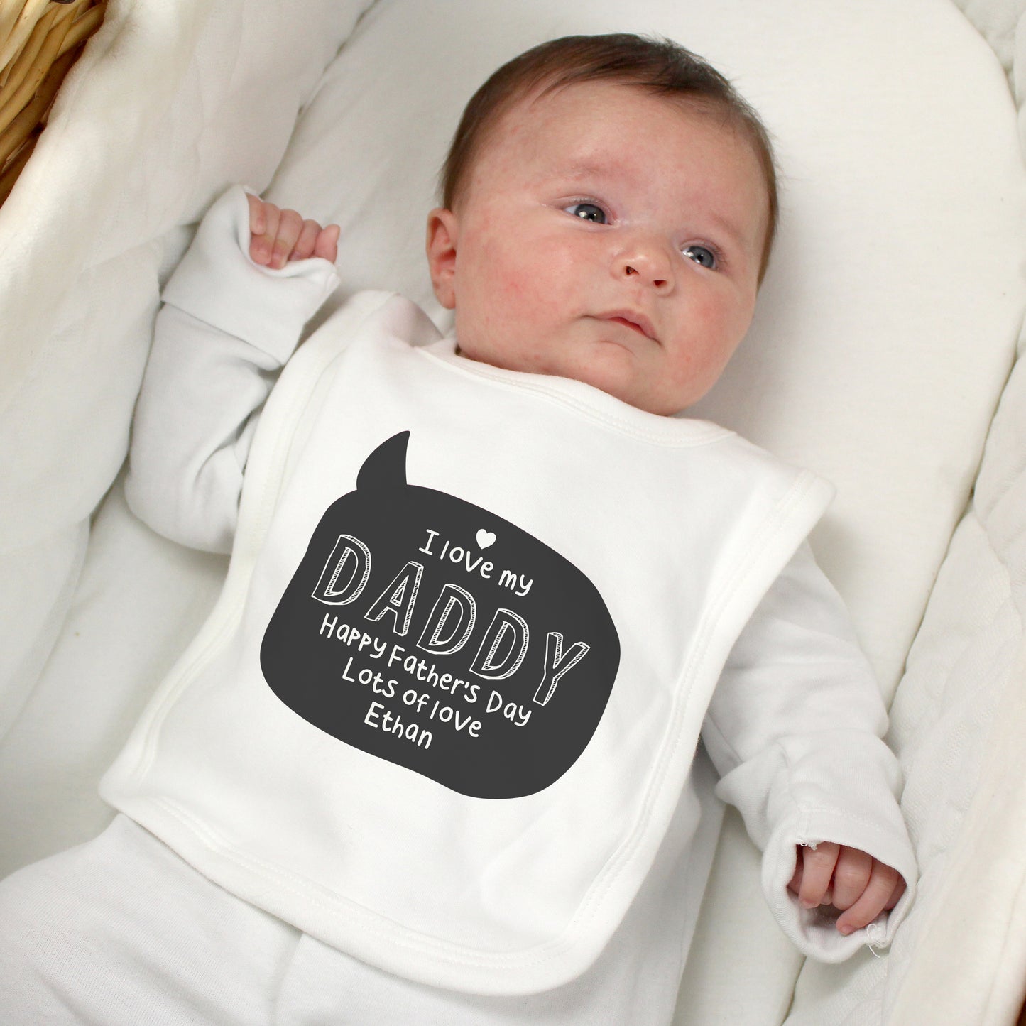 Personalised Speech Bubble Bib - MK&JD Gifts
