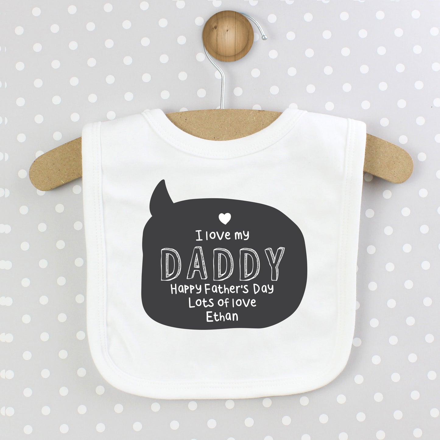 Personalised Speech Bubble Bib - MK&JD Gifts