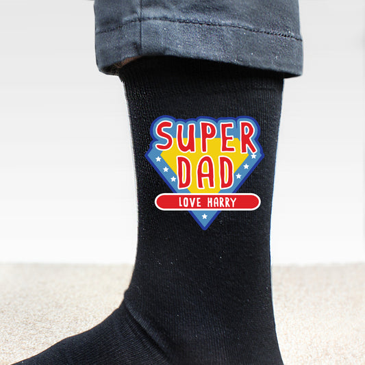 Personalised Super Dad Mens Socks - MK&JD Gifts