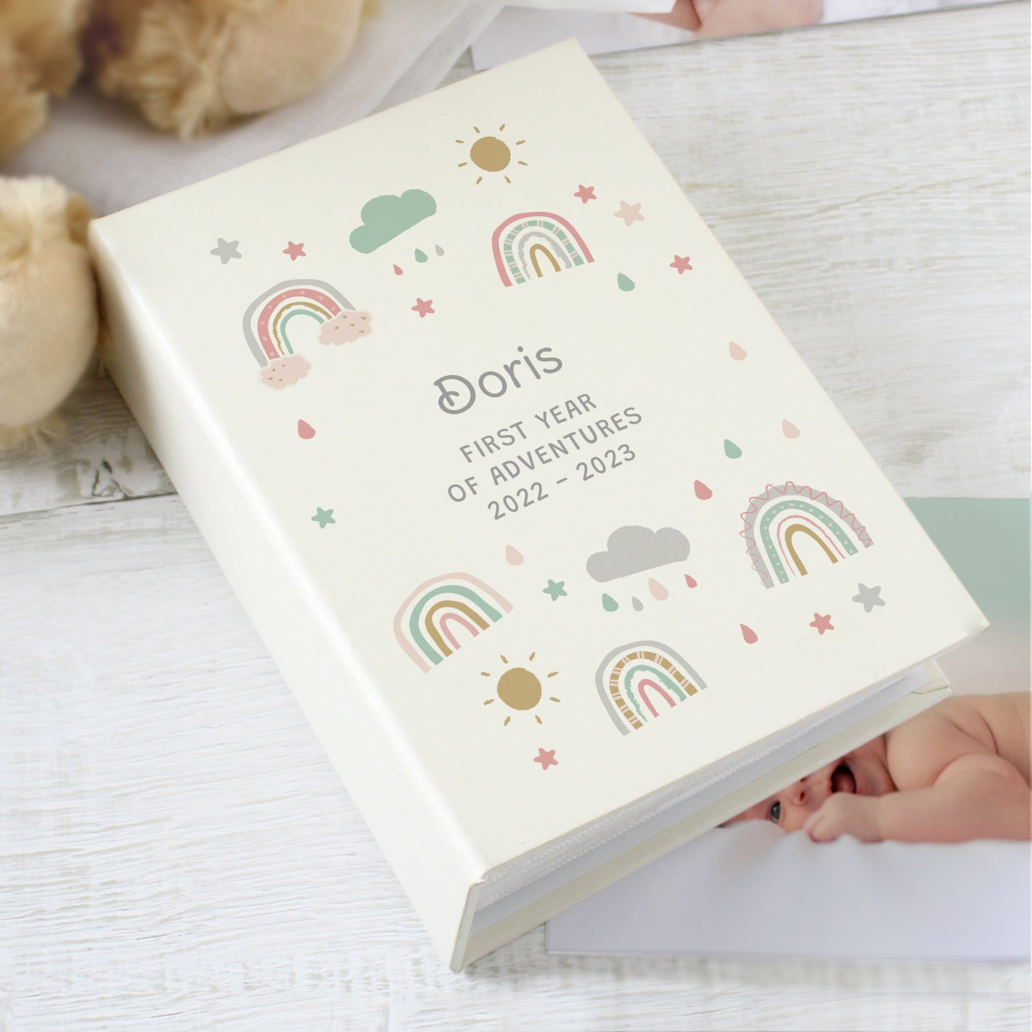 Personalised Rainbow 6x4 Photo Album with Sleeves - MK&JD Gifts
