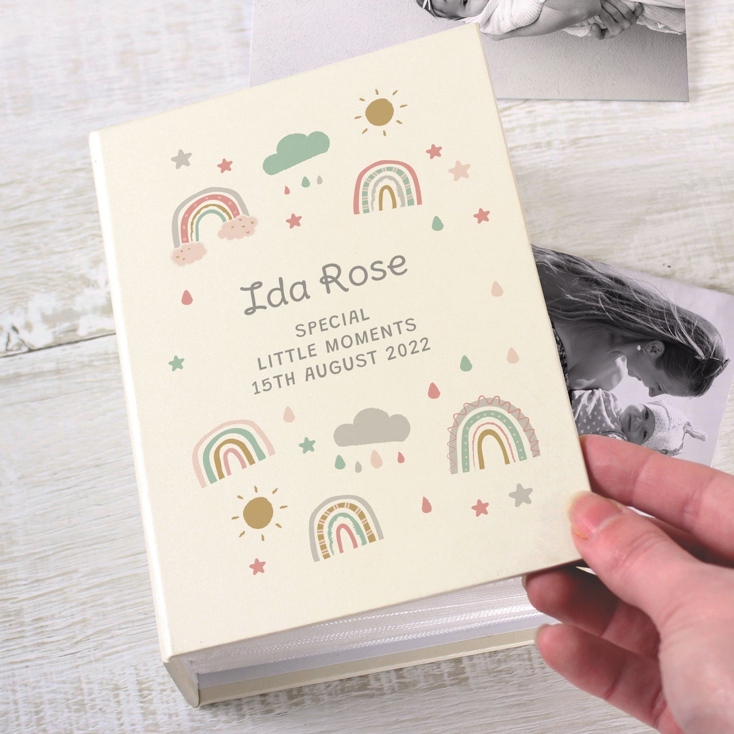 Personalised Rainbow 6x4 Photo Album with Sleeves - MK&JD Gifts
