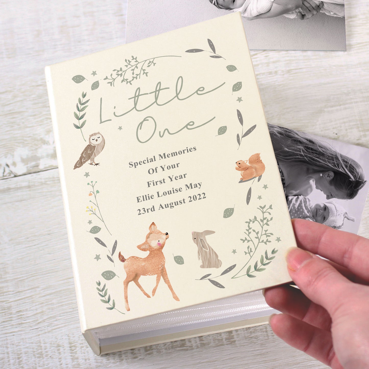 Personalised Woodland Animals 6x4 Photo Album with Sleeves - MK&JD Gifts