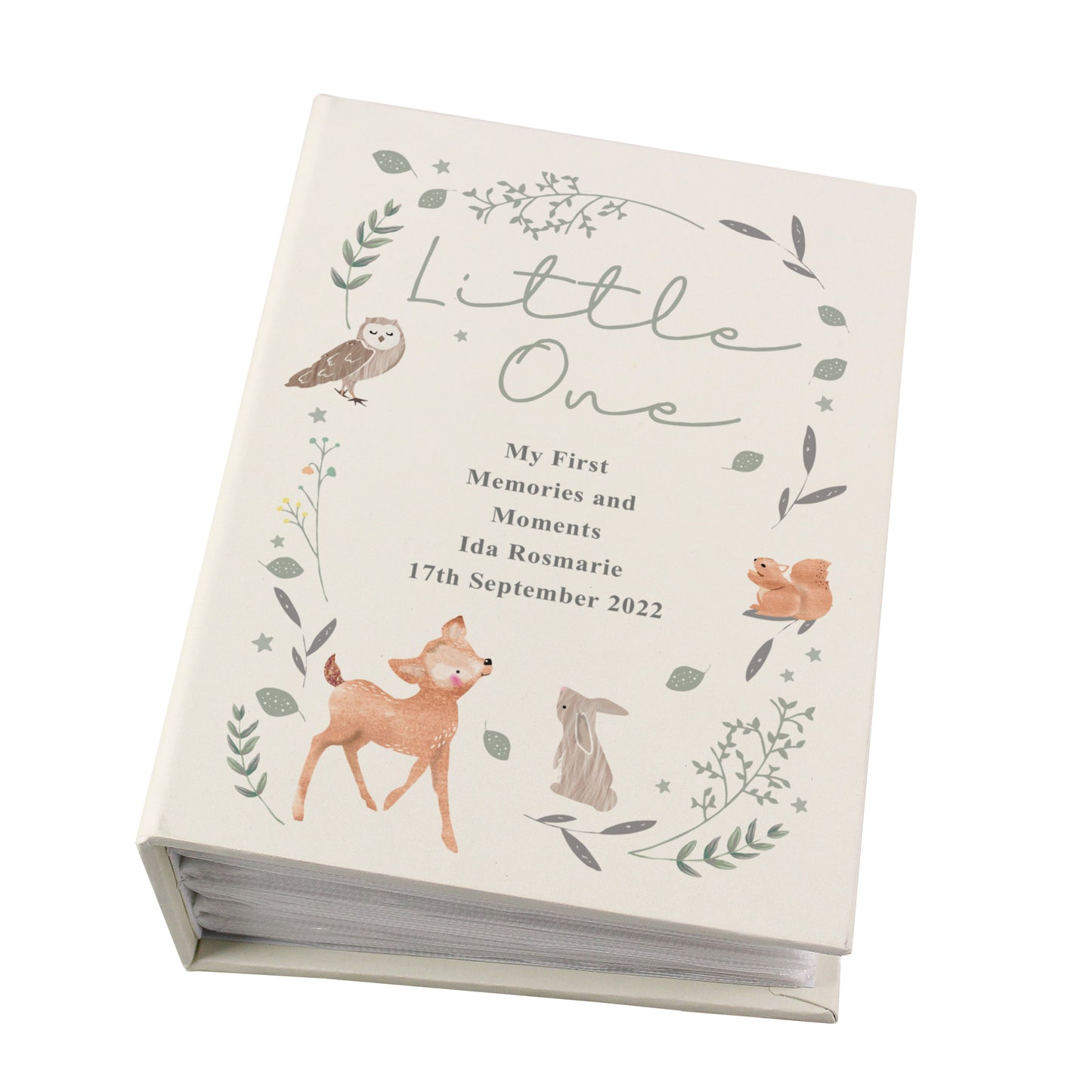 Personalised Woodland Animals 6x4 Photo Album with Sleeves - MK&JD Gifts