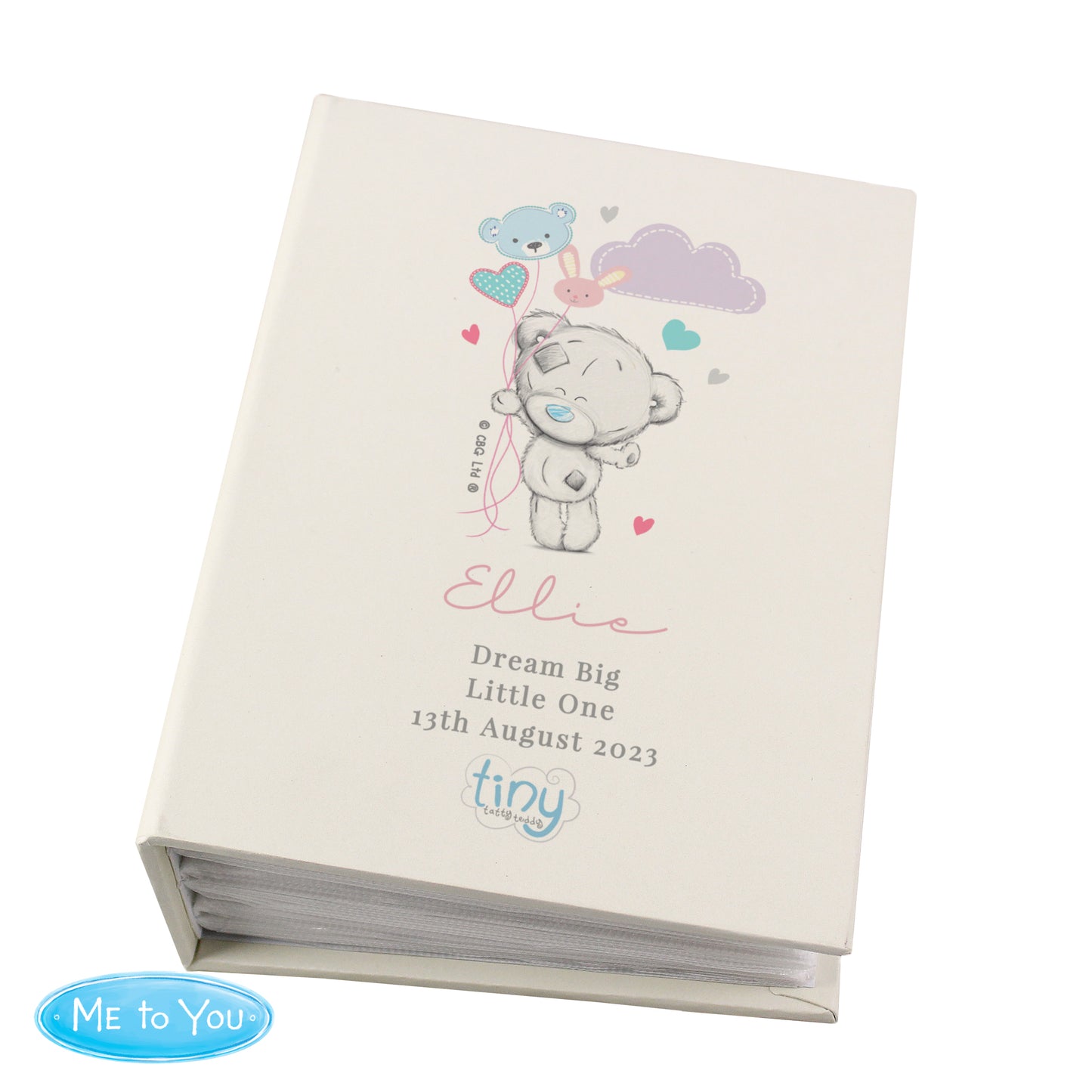 Personalised Tiny Tatty Teddy Pink 6x4 Photo Album with Sleeves - MK&JD Gifts
