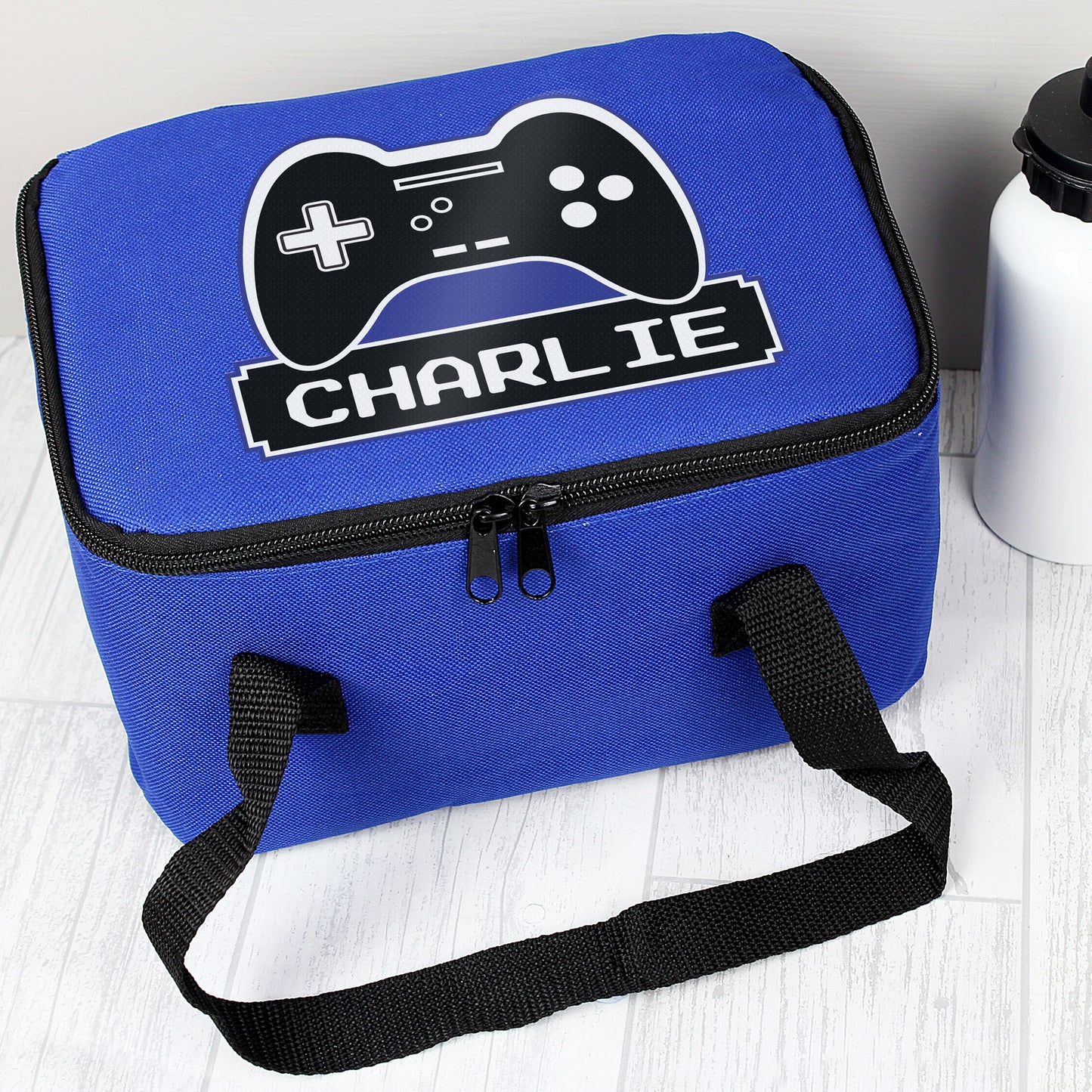 Personalised Gaming Blue Lunch Bag - MK&JD Gifts