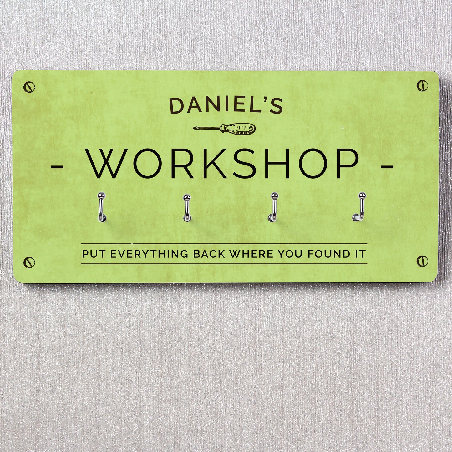 Personalised Workshop Hooks - MK&JD Gifts