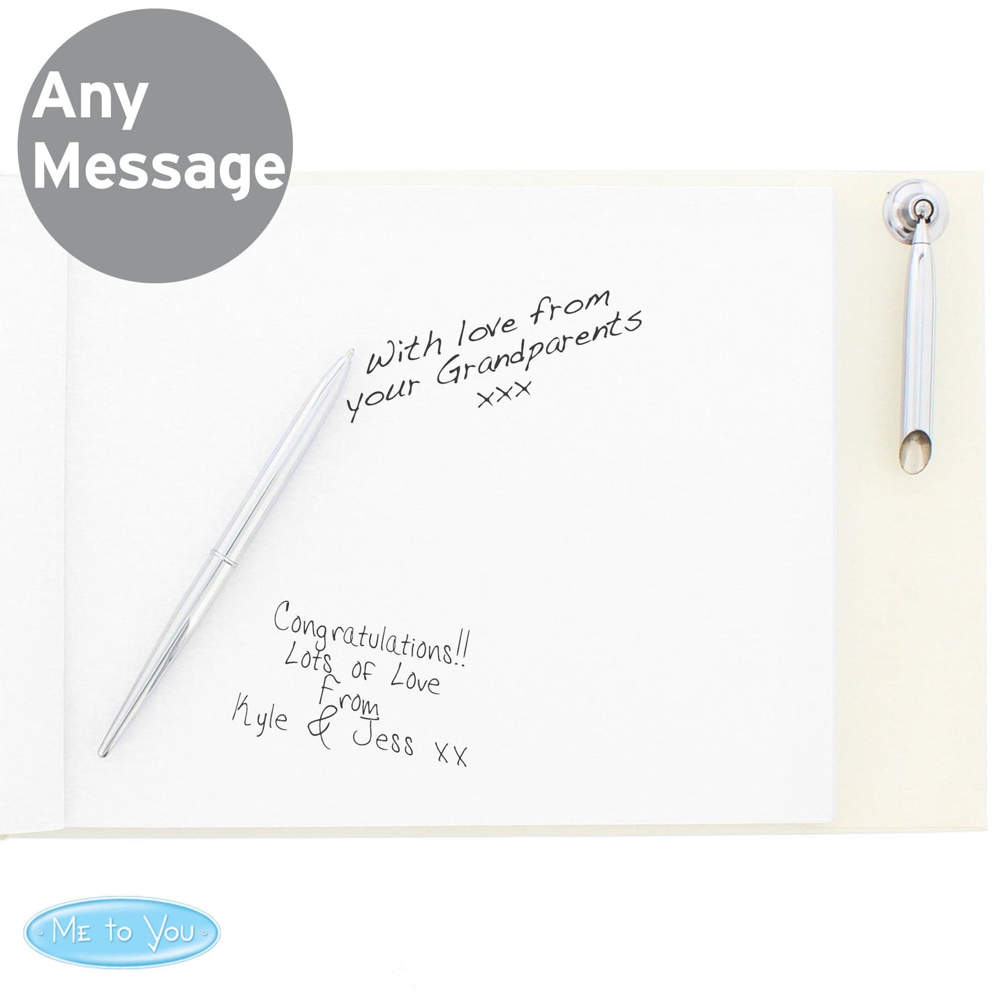 Personalised Religious Cross Hardback Guest Book & Pen - MK&JD Gifts