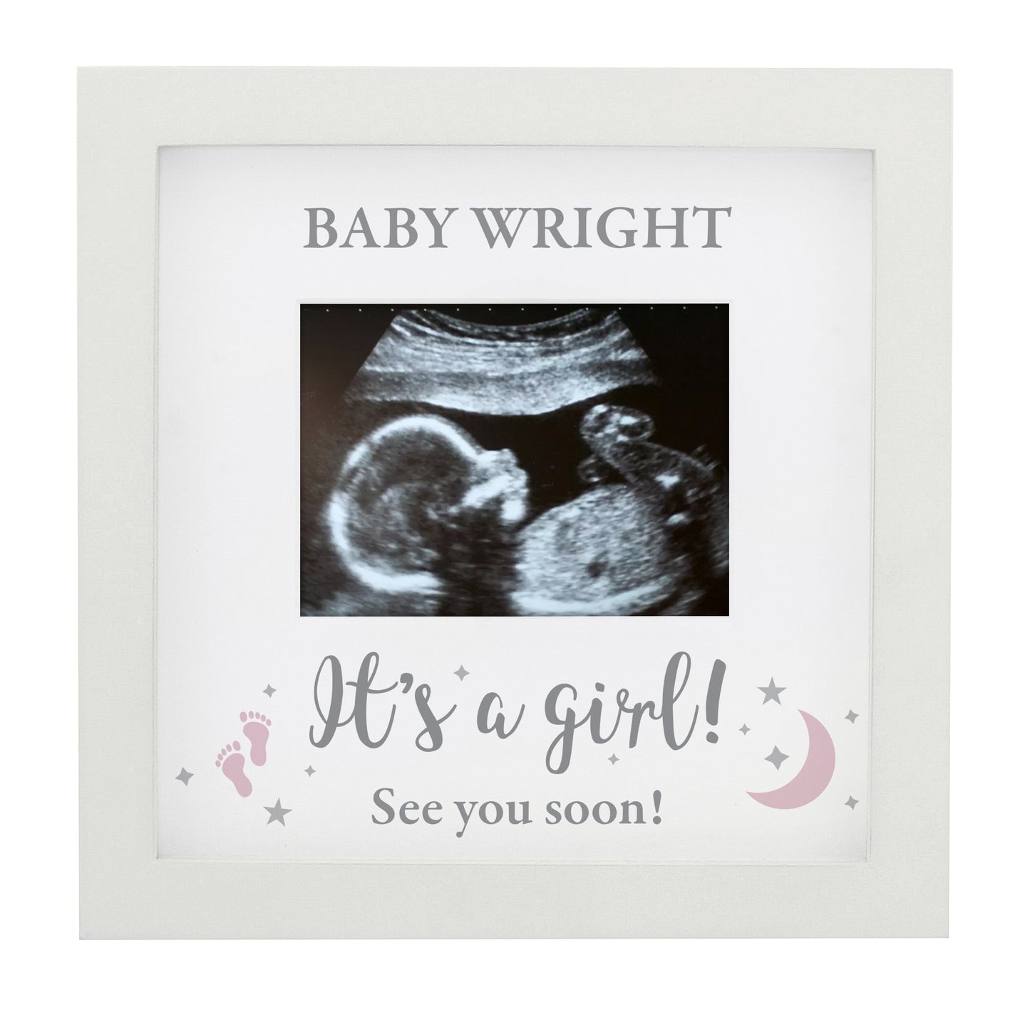Personalised 'It's A Girl' Baby Scan Frame - MK&JD Gifts