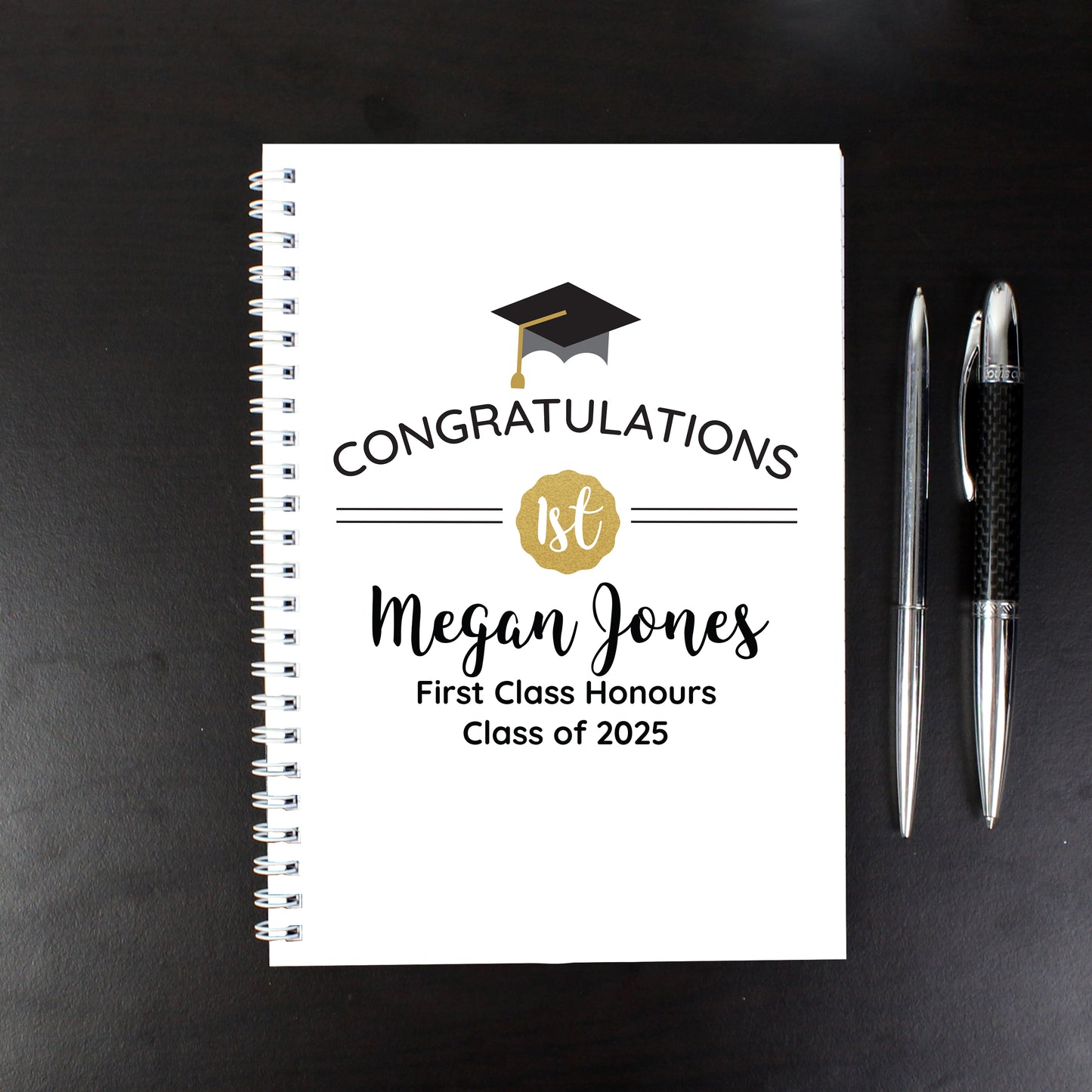 Personalised Graduation A5 Notebook - MK&JD Gifts