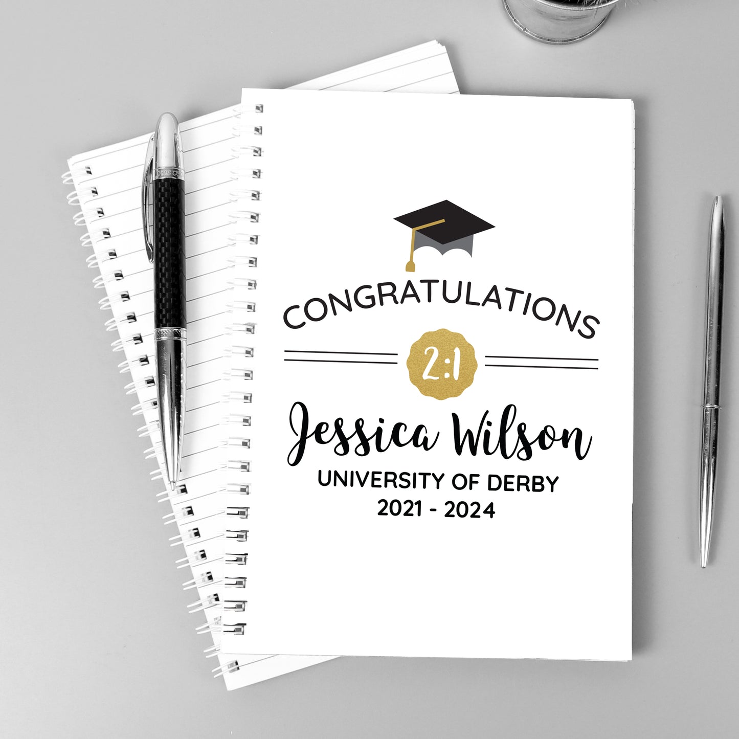 Personalised Graduation A5 Notebook - MK&JD Gifts