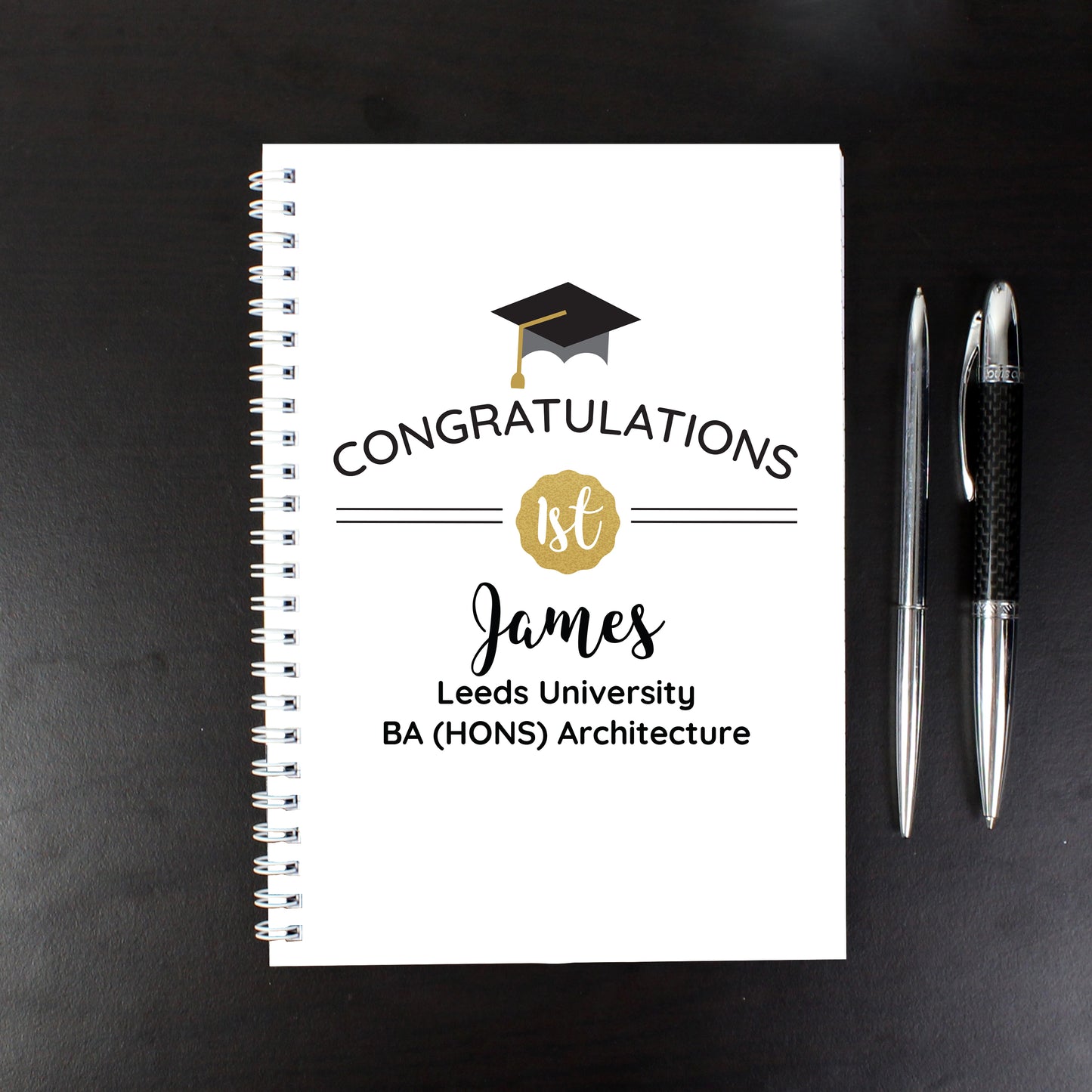 Personalised Graduation A5 Notebook - MK&JD Gifts