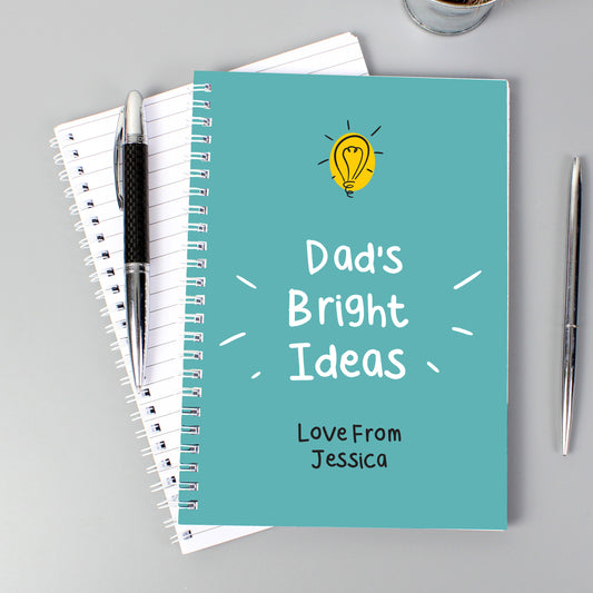 Personalised Bright Ideas A5 Notebook - MK&JD Gifts