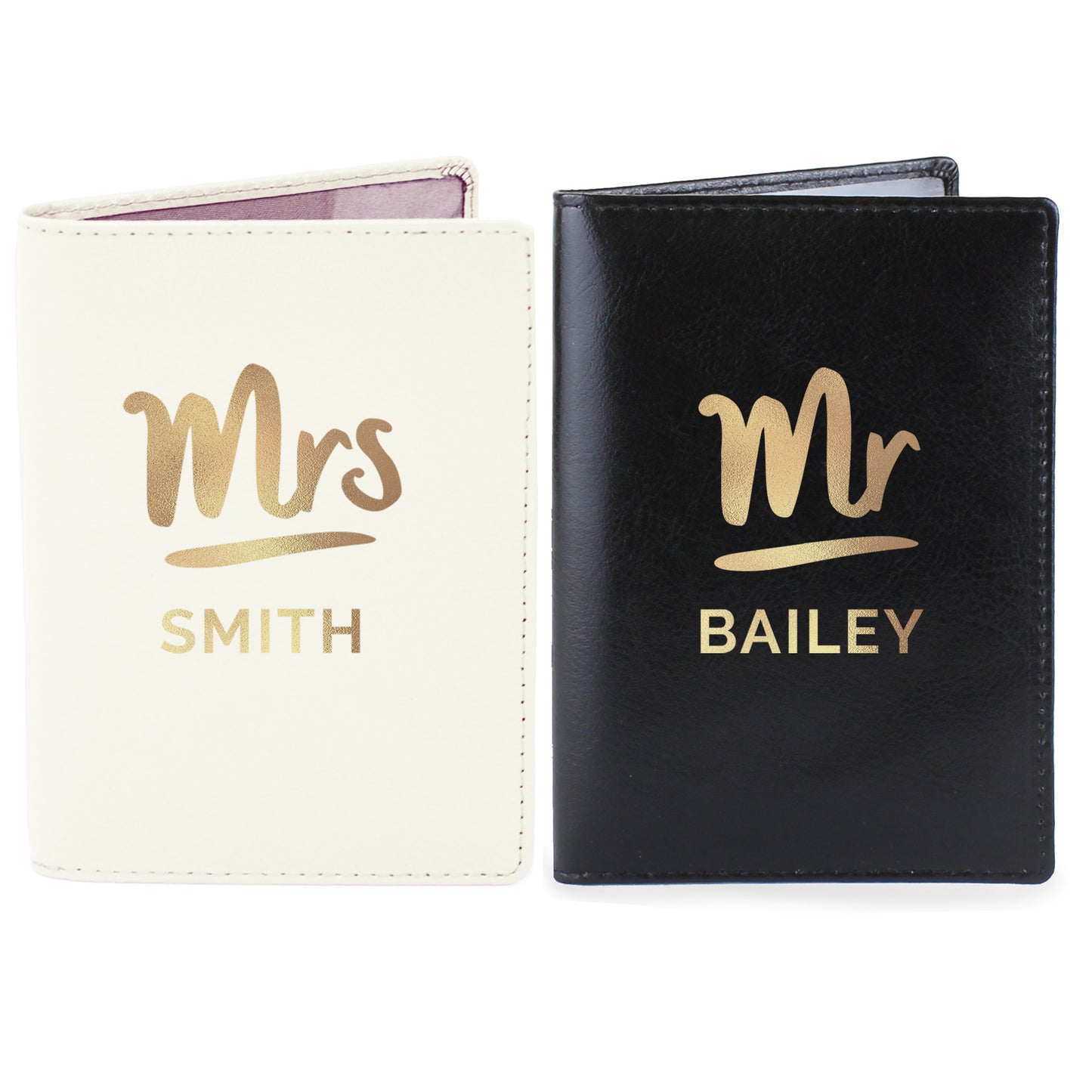 Personalised Mr & Mrs Passport Holders Set - MK&JD Gifts