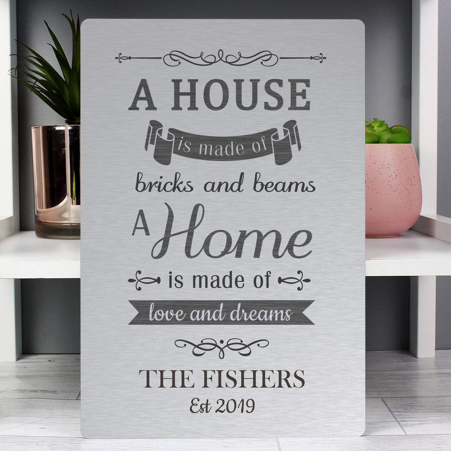 Personalised 'A House Is Made Of...' Metal Sign - MK&JD Gifts