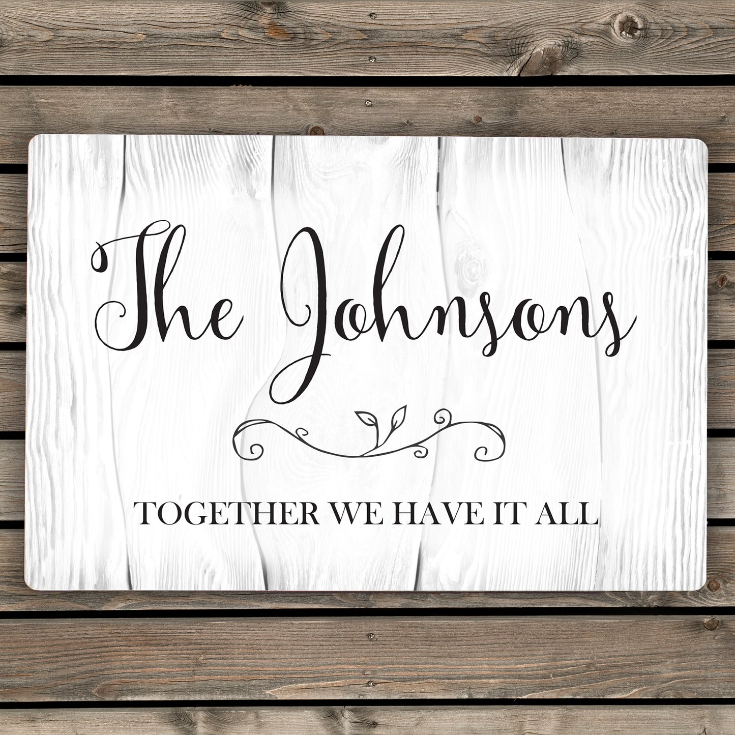 Personalised Rustic Metal Sign - MK&JD Gifts