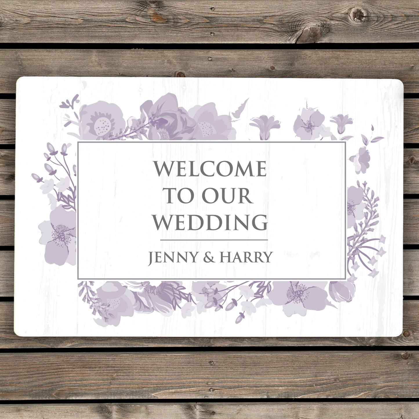 Personalised Soft Watercolour Metal Sign - MK&JD Gifts