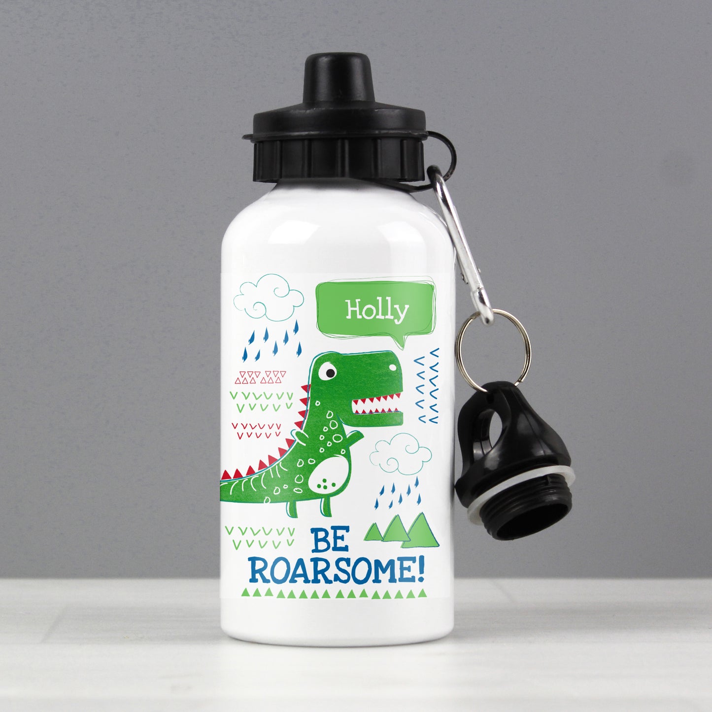 Personalised 'Be Roarsome' Dinosaur Drinks Bottle - MK&JD Gifts