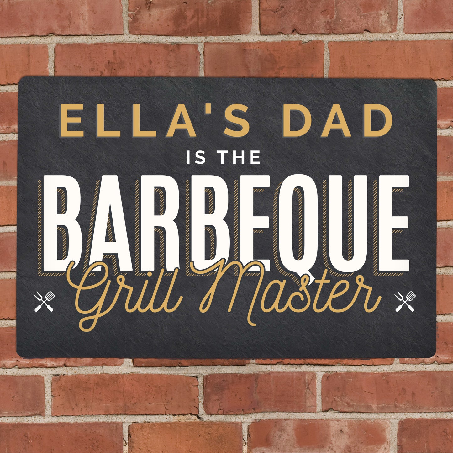 Personalised BBQ Grill Master Metal Sign - MK&JD Gifts