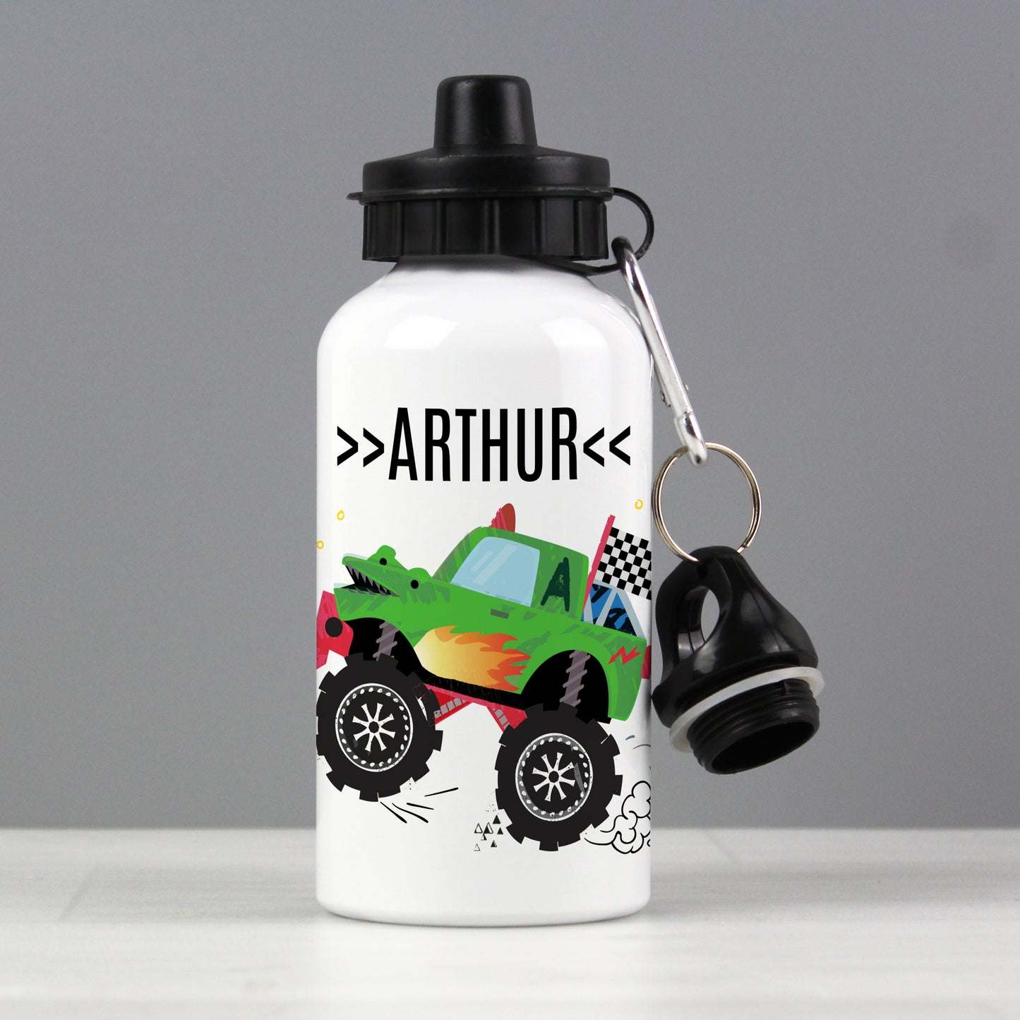 Personalised Monster Truck Drinks Bottle - MK&JD Gifts