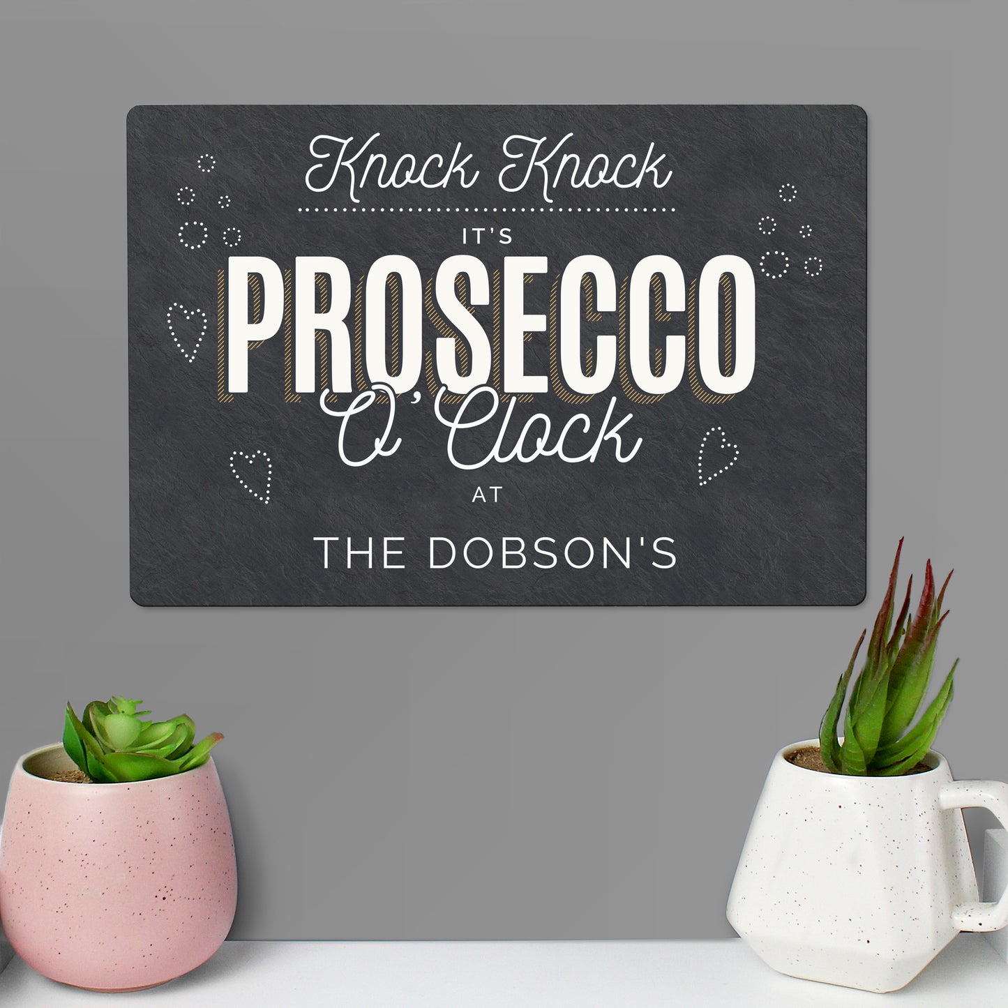 Personalised Prosecco Metal Sign - MK&JD Gifts