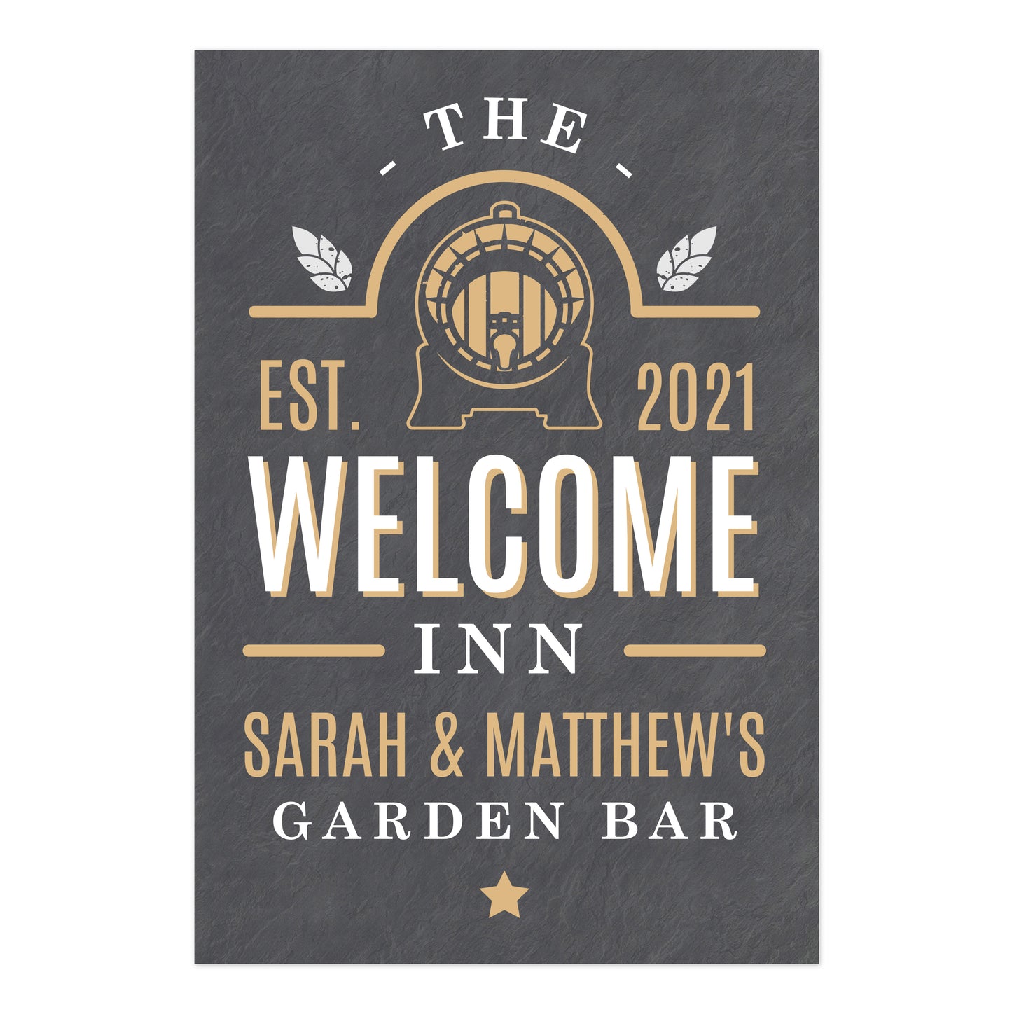 Personalised The Welcome Inn Metal Sign - MK&JD Gifts