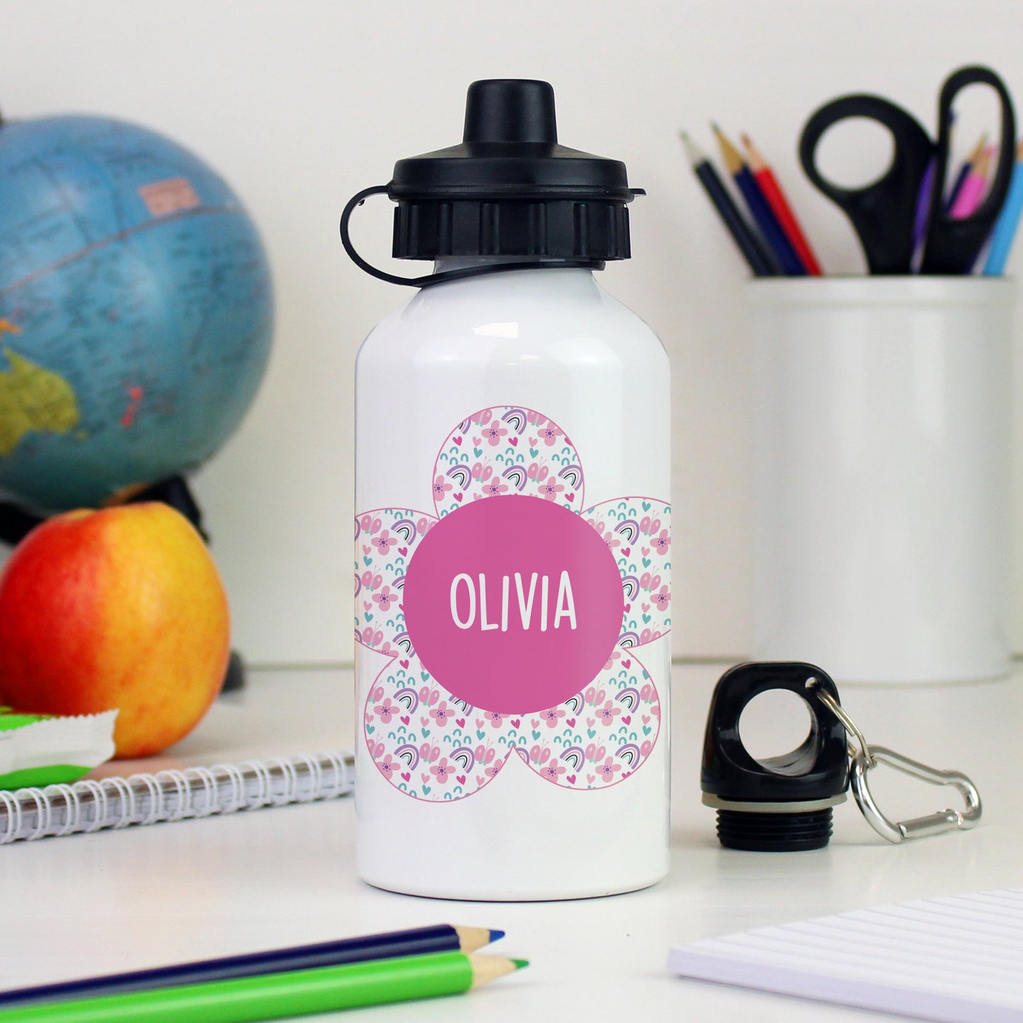 Personalised Flower Drinks Bottle - MK&JD Gifts