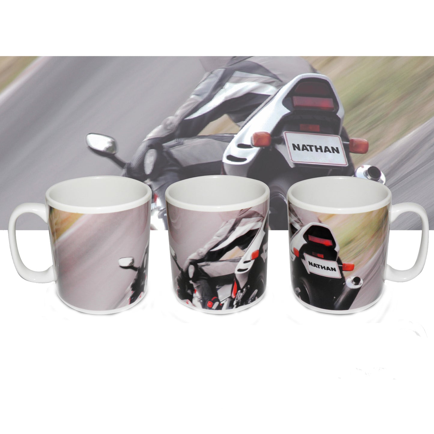 Personalised Motorbike Mug - MK&JD Gifts