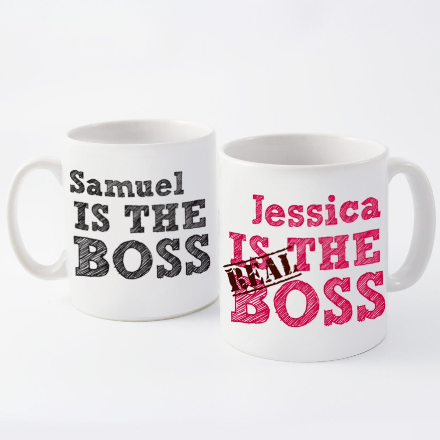 Personalised The Real Boss Mug Set - MK&JD Gifts
