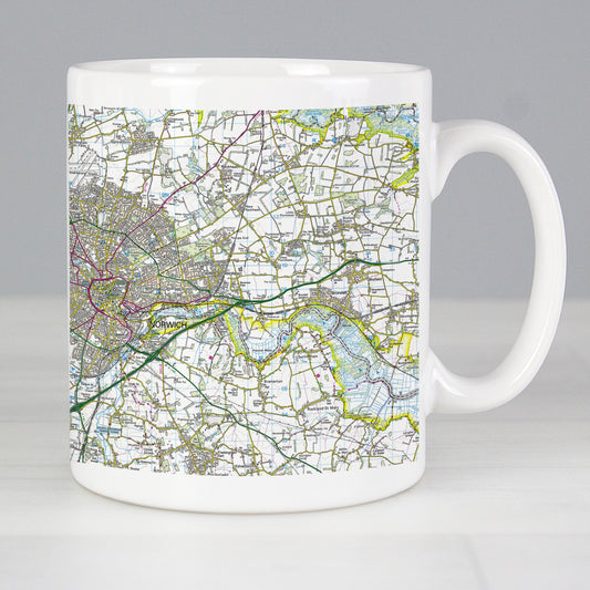 Personalised Present Day Edition Map Mug - MK&JD Gifts