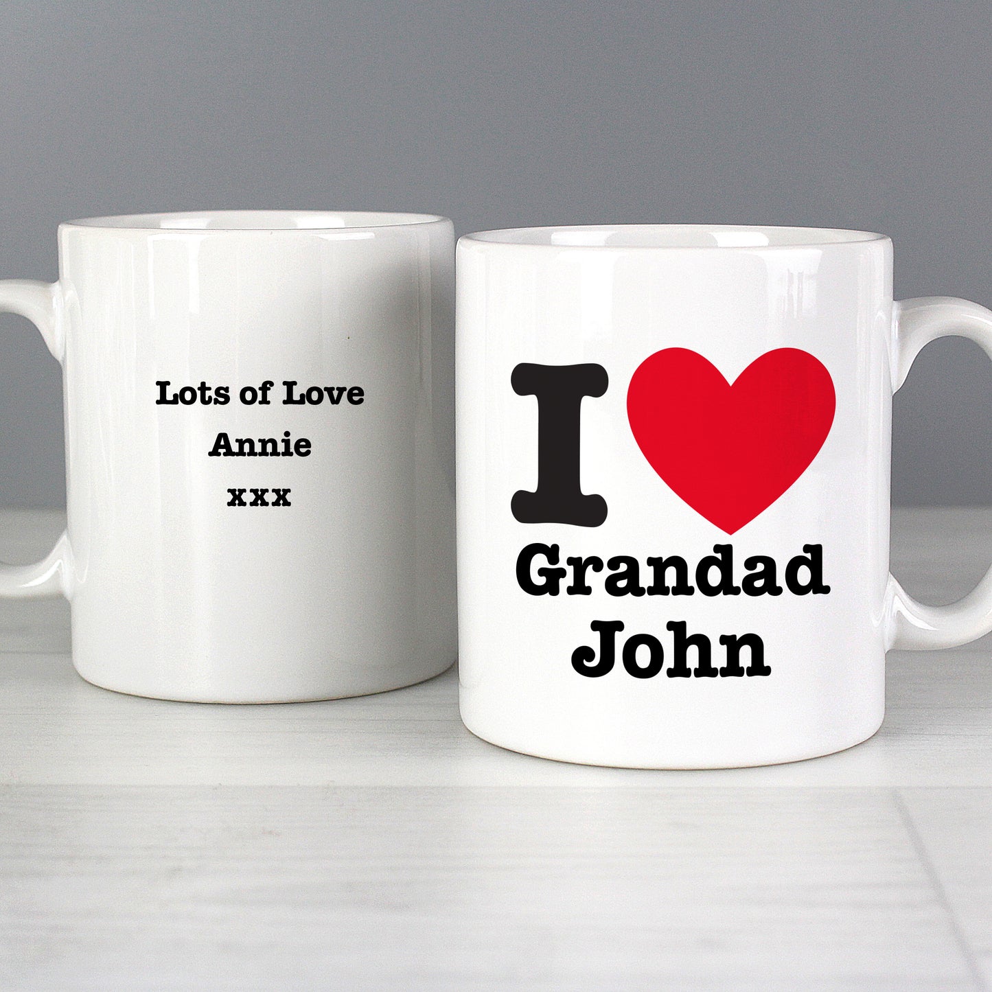 Personalised I HEART Mug - MK&JD Gifts