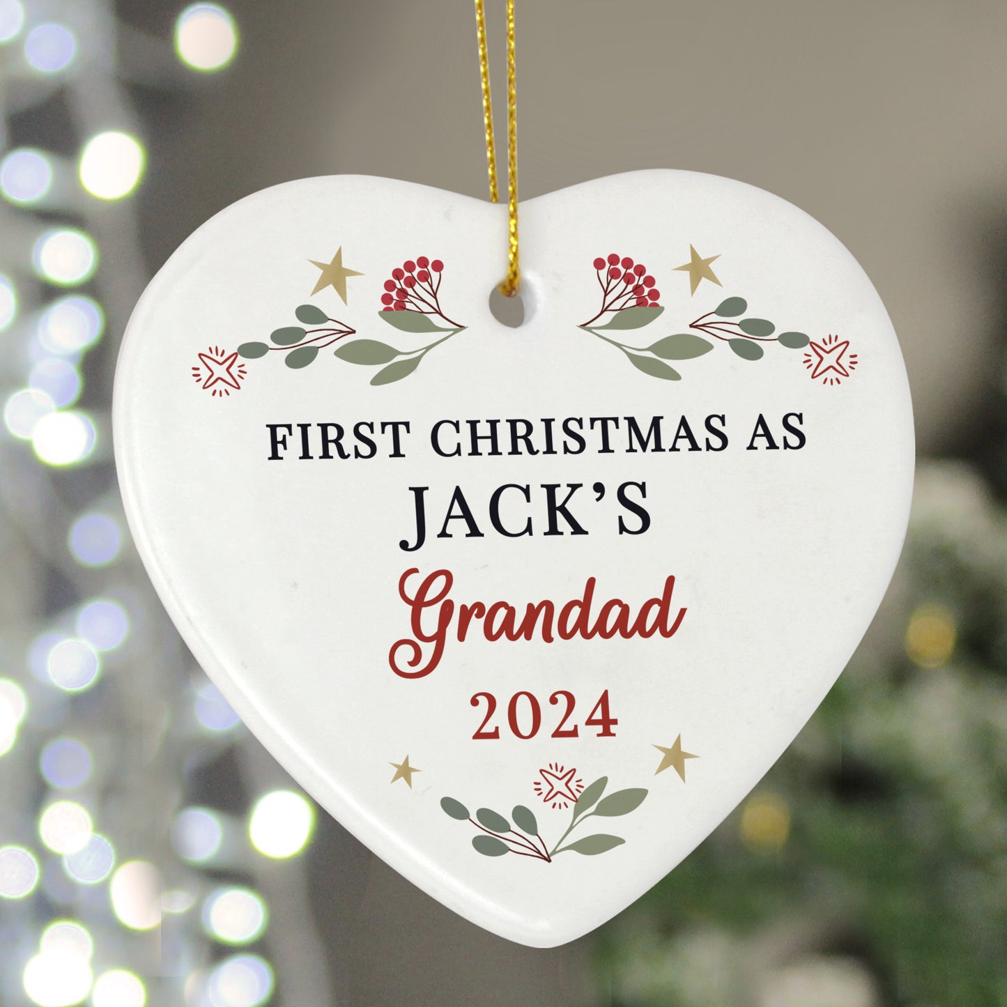 Personalised First Christmas As Grandparents Tree Decoration - MK&JD Gifts