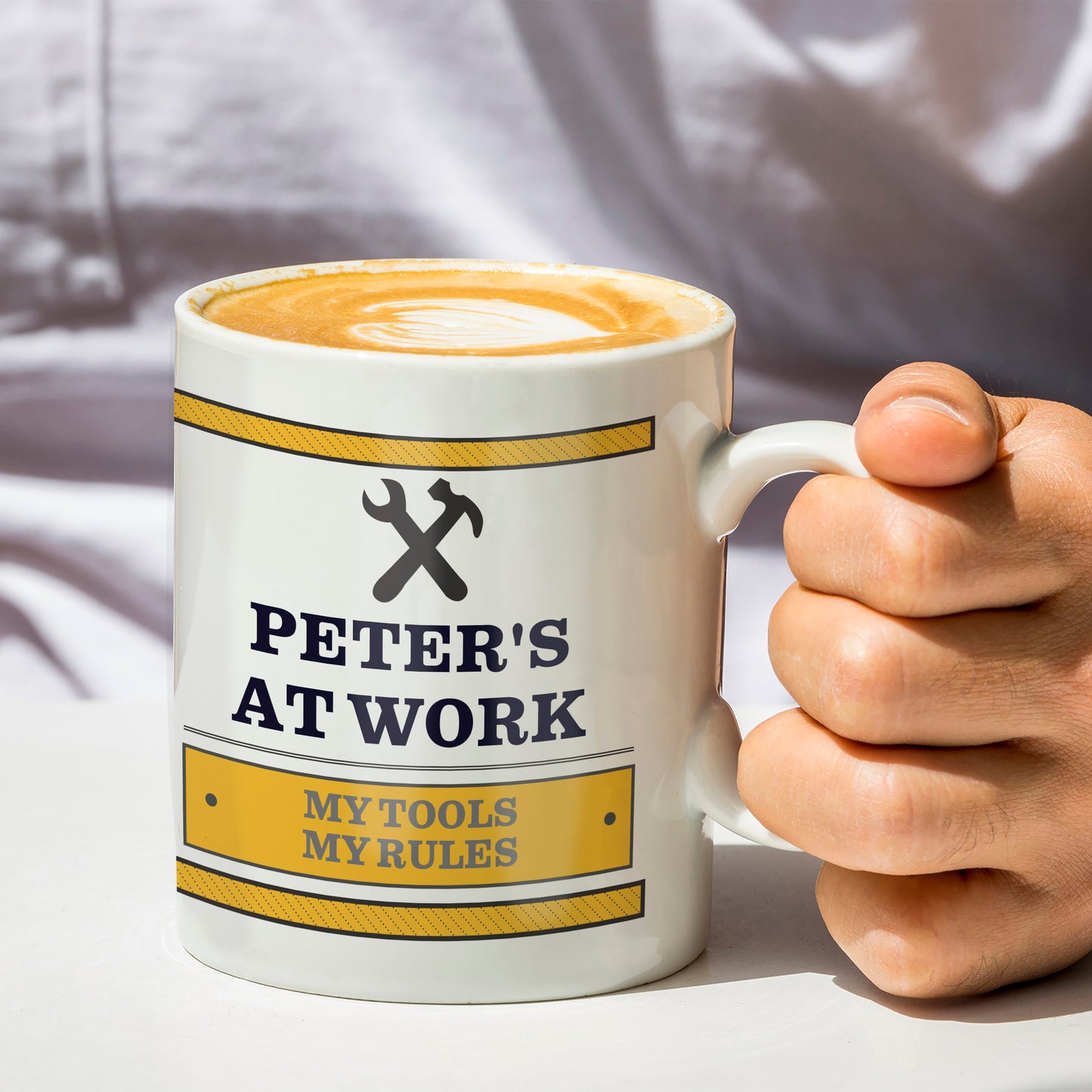 Personalised Man At Work Mug - MK&JD Gifts