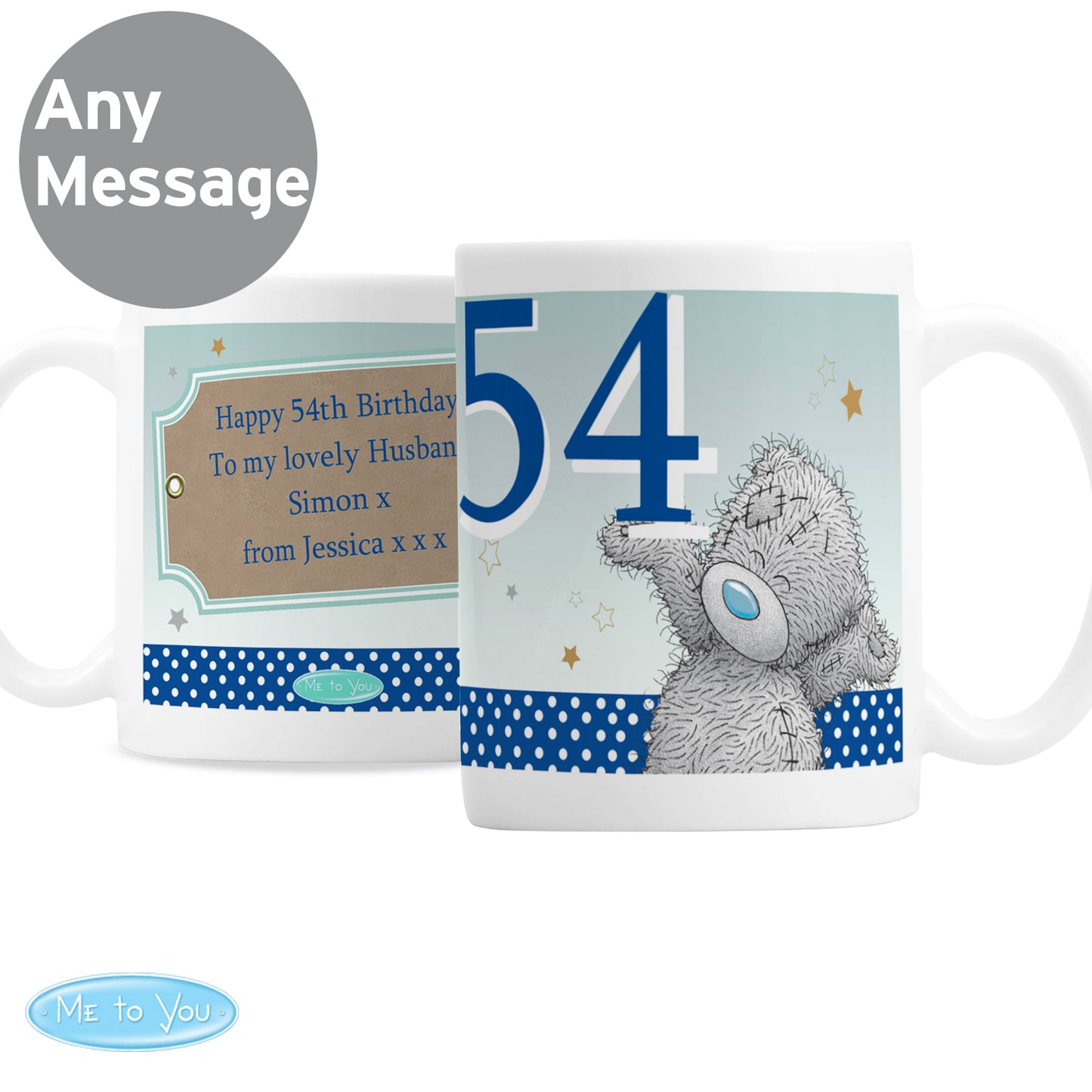 Personalised Me To You Birthday Big Age Male Mug - MK&JD Gifts