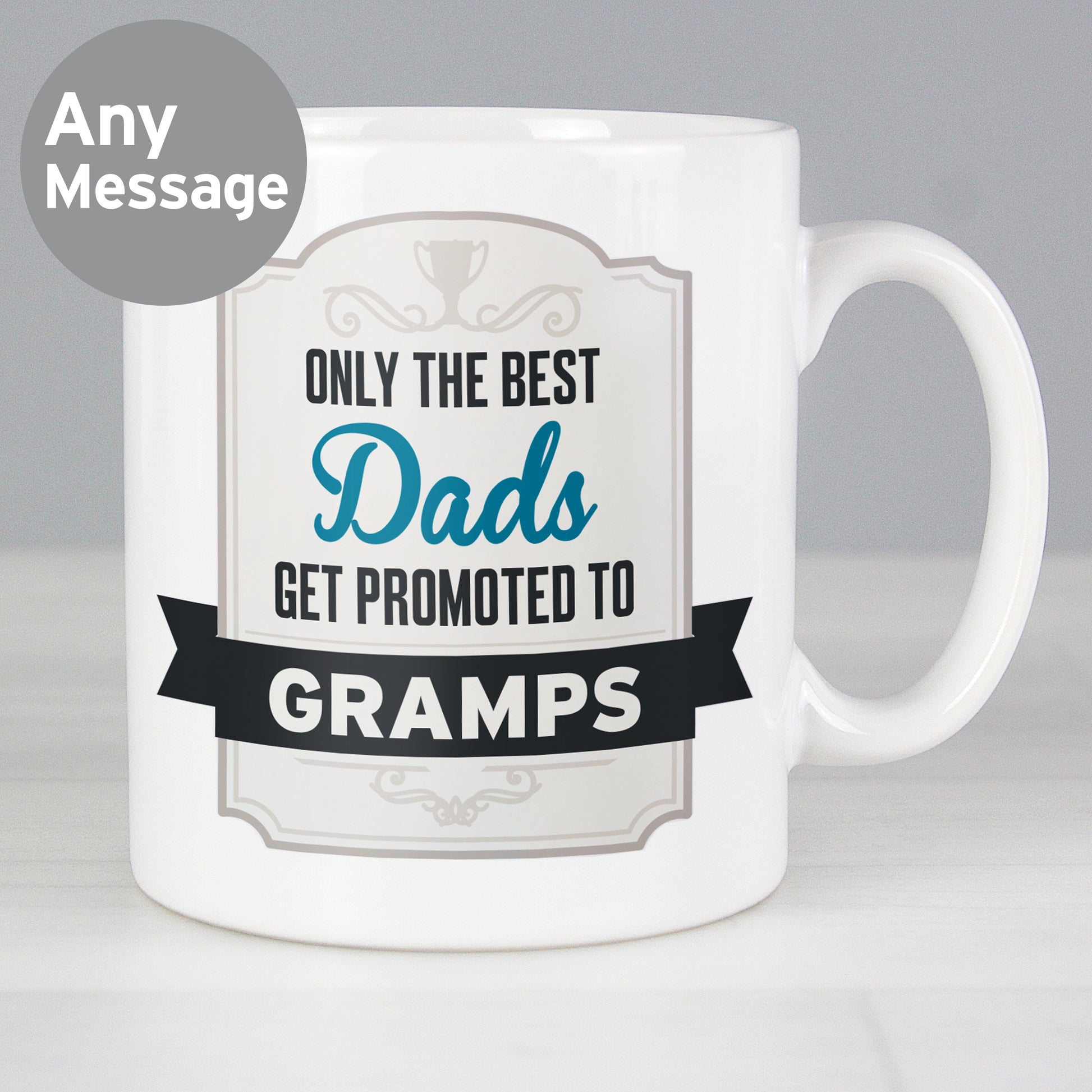 Personalised Best Dads Get Promoted to Mug - MK&JD Gifts