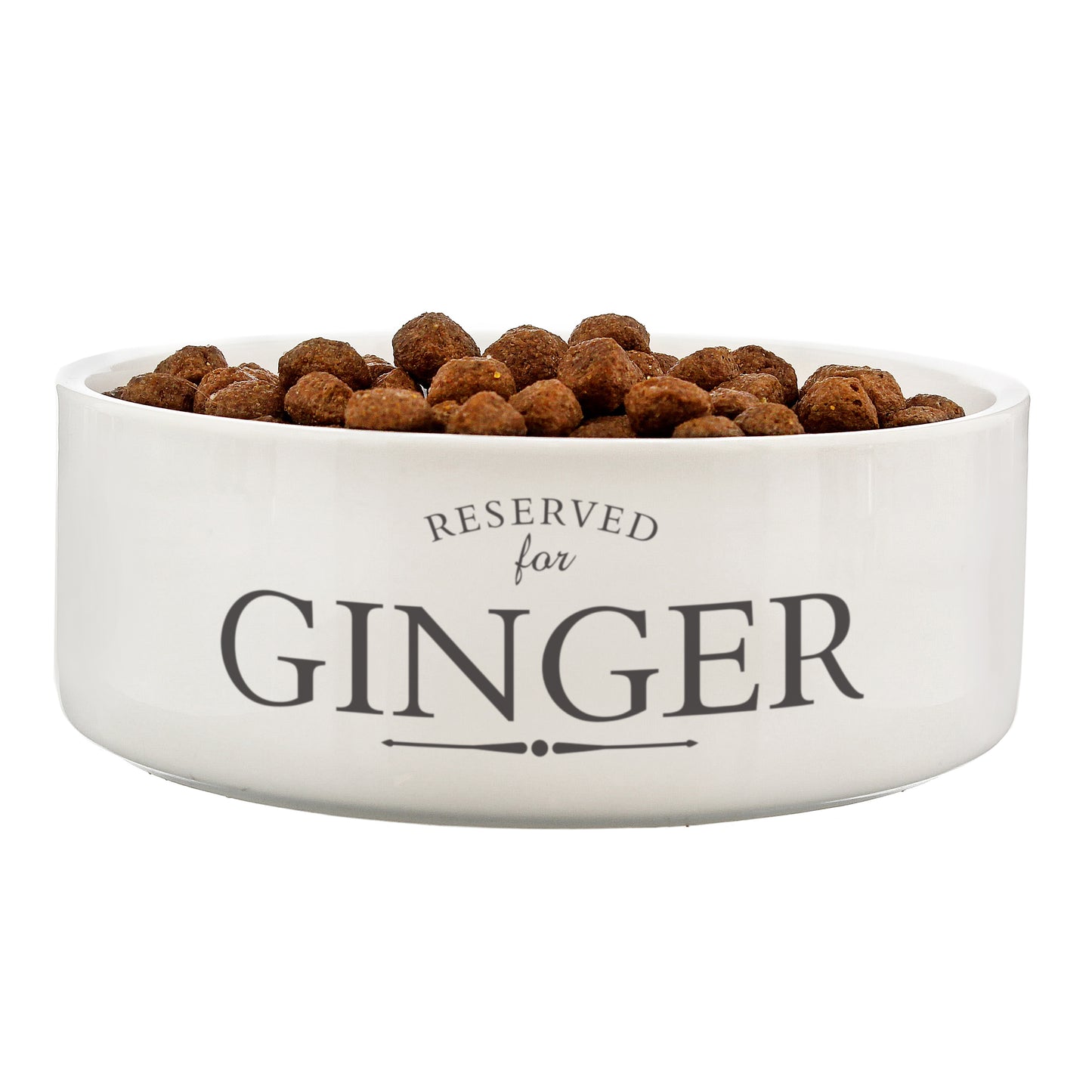 Personalised Reserved For 14cm Medium White Pet Bowl - MK&JD Gifts