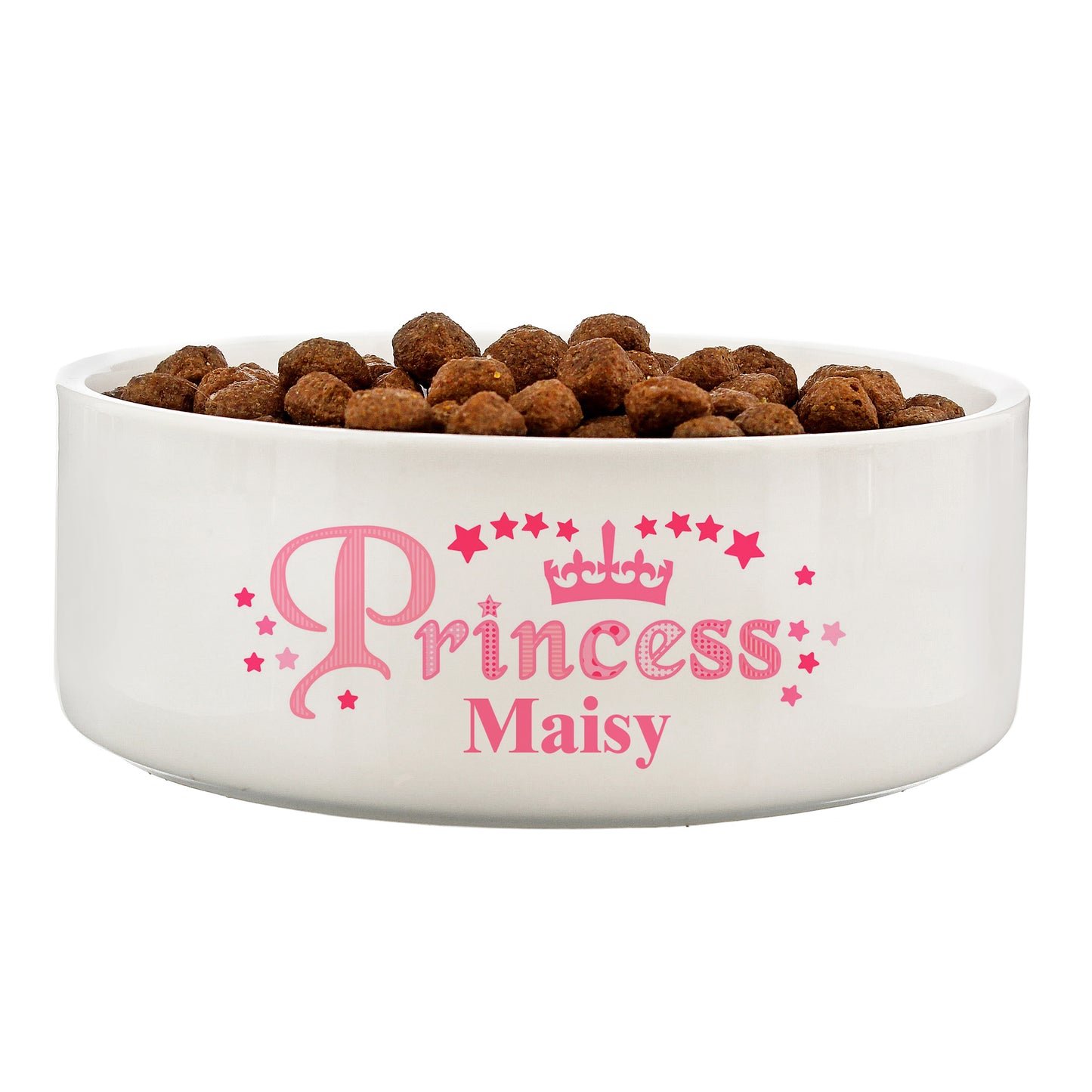 Personalised Princess 14cm Medium White Pet Bowl - MK&JD Gifts