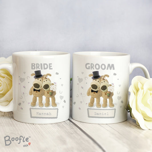 Personalised Boofle Wedding Couple Mug Set - MK&JD Gifts