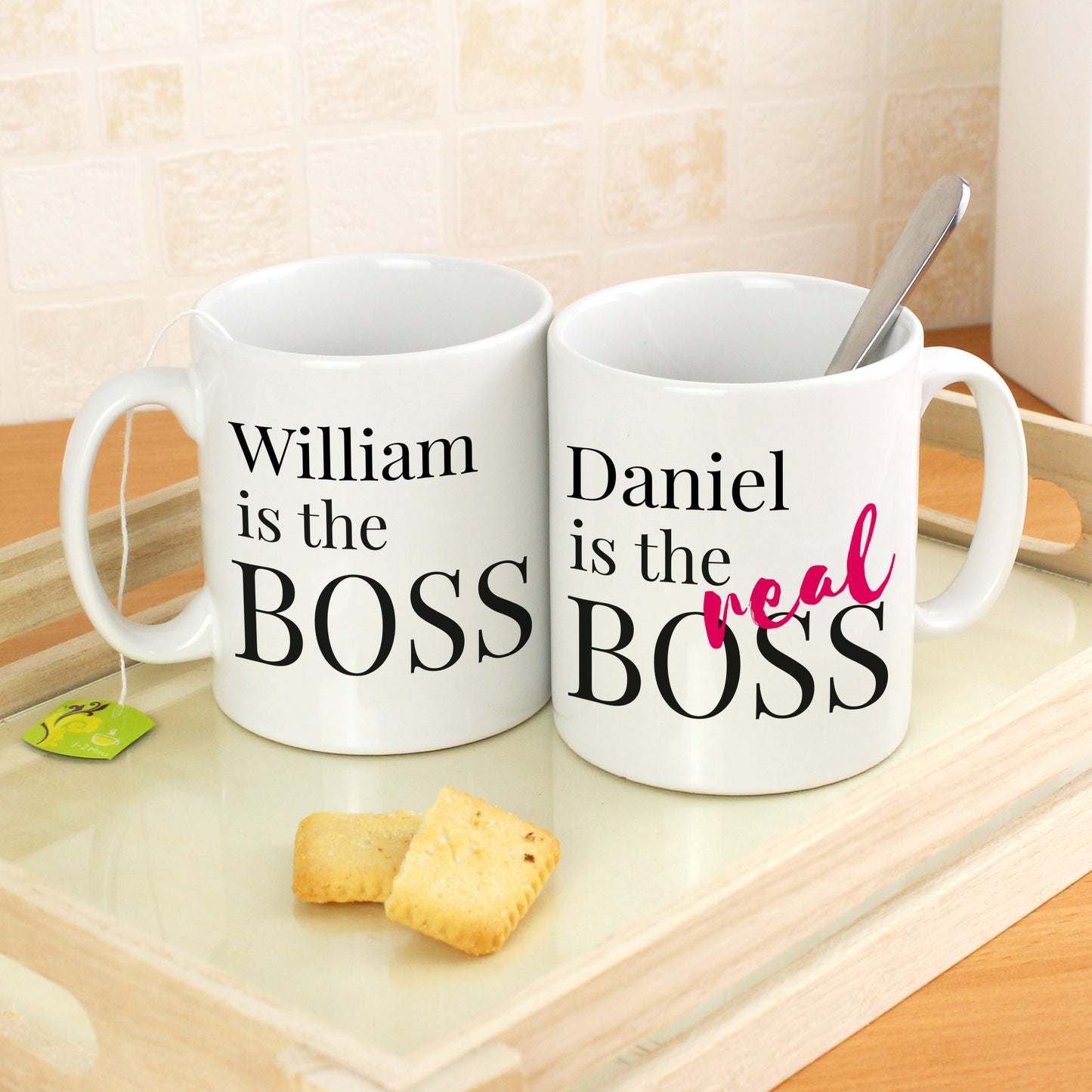 Personalised The Real Boss Mug Set - MK&JD Gifts