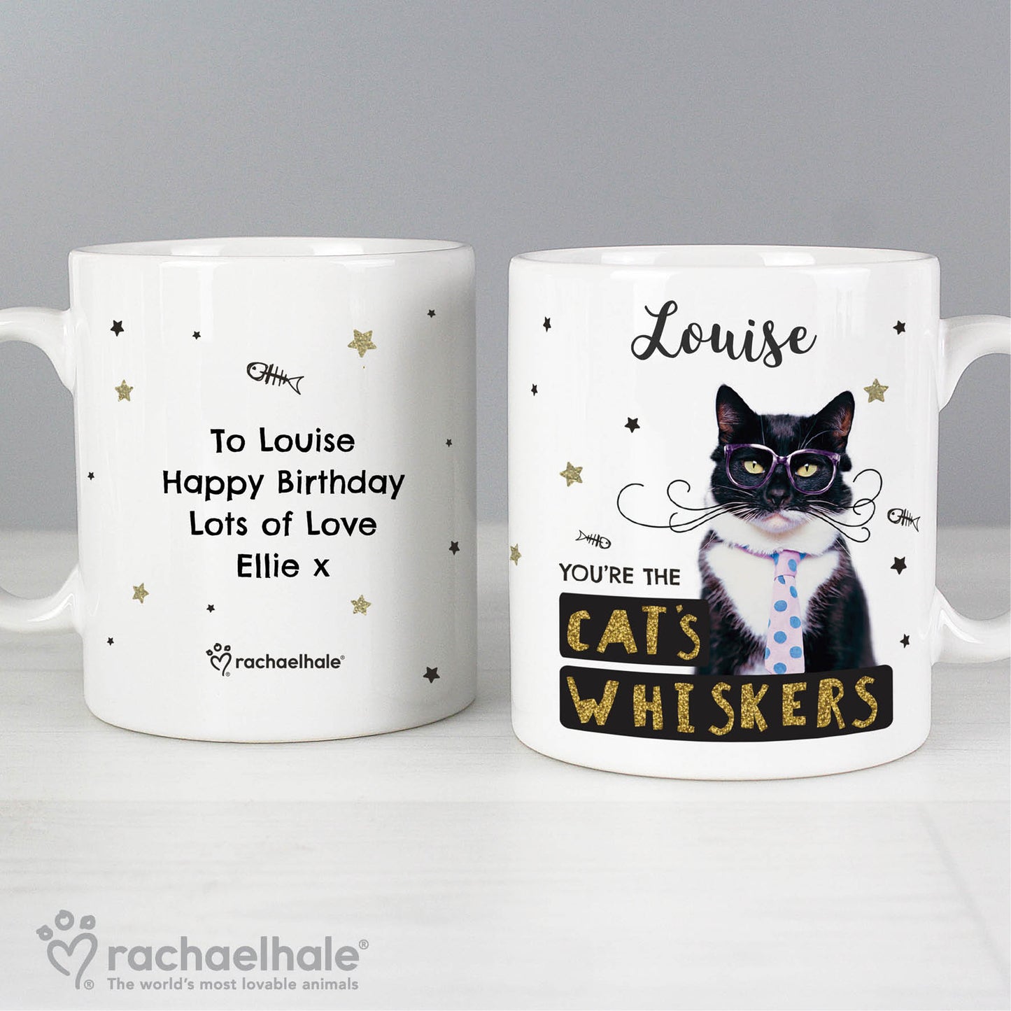 Personalised Rachael Hale 'You're the Cat's Whiskers' Mug - MK&JD Gifts
