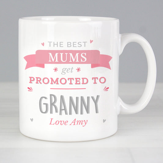 Personalised Pink Promoted To Mug - MK&JD Gifts