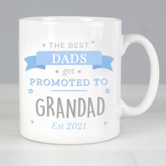 Personalised Blue Promoted to Mug - MK&JD Gifts