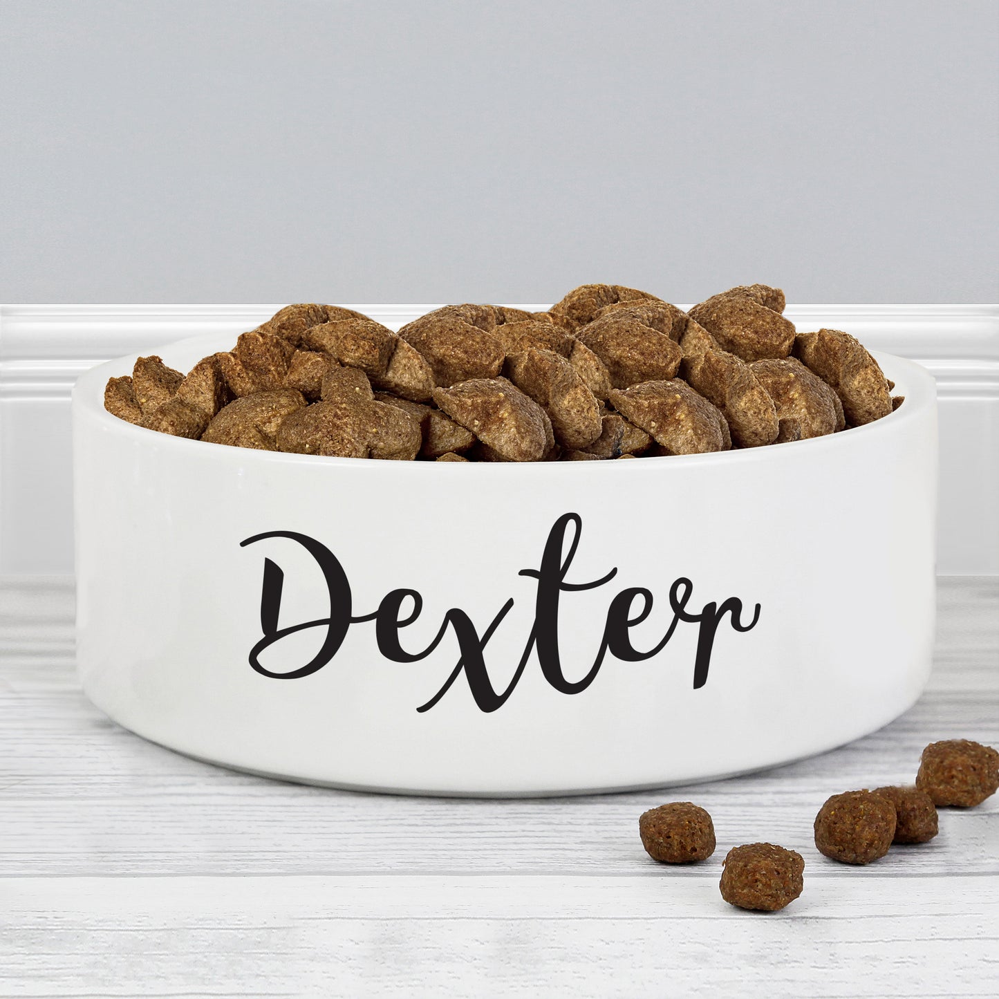 Personalised Any Name 14cm Medium White Pet Bowl - MK&JD Gifts