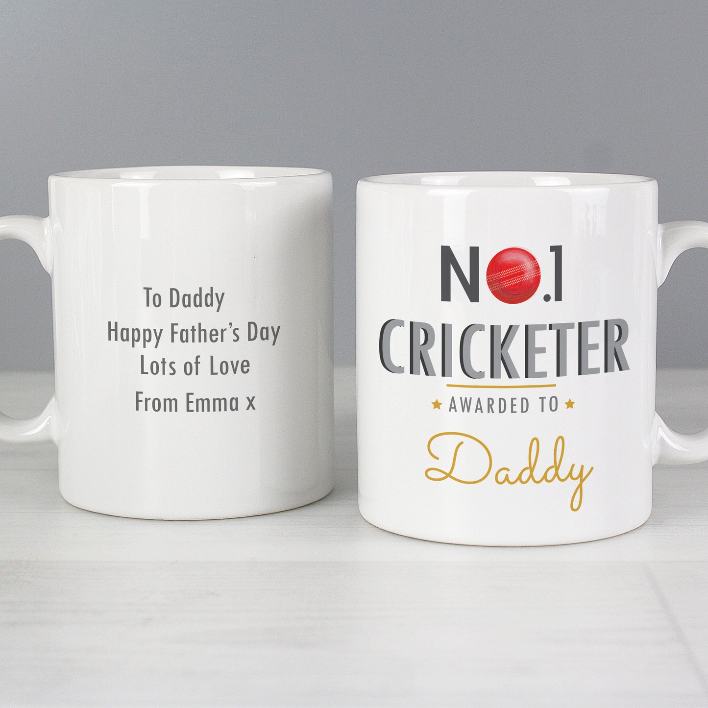 Personalised No.1 Cricketer Mug - MK&JD Gifts