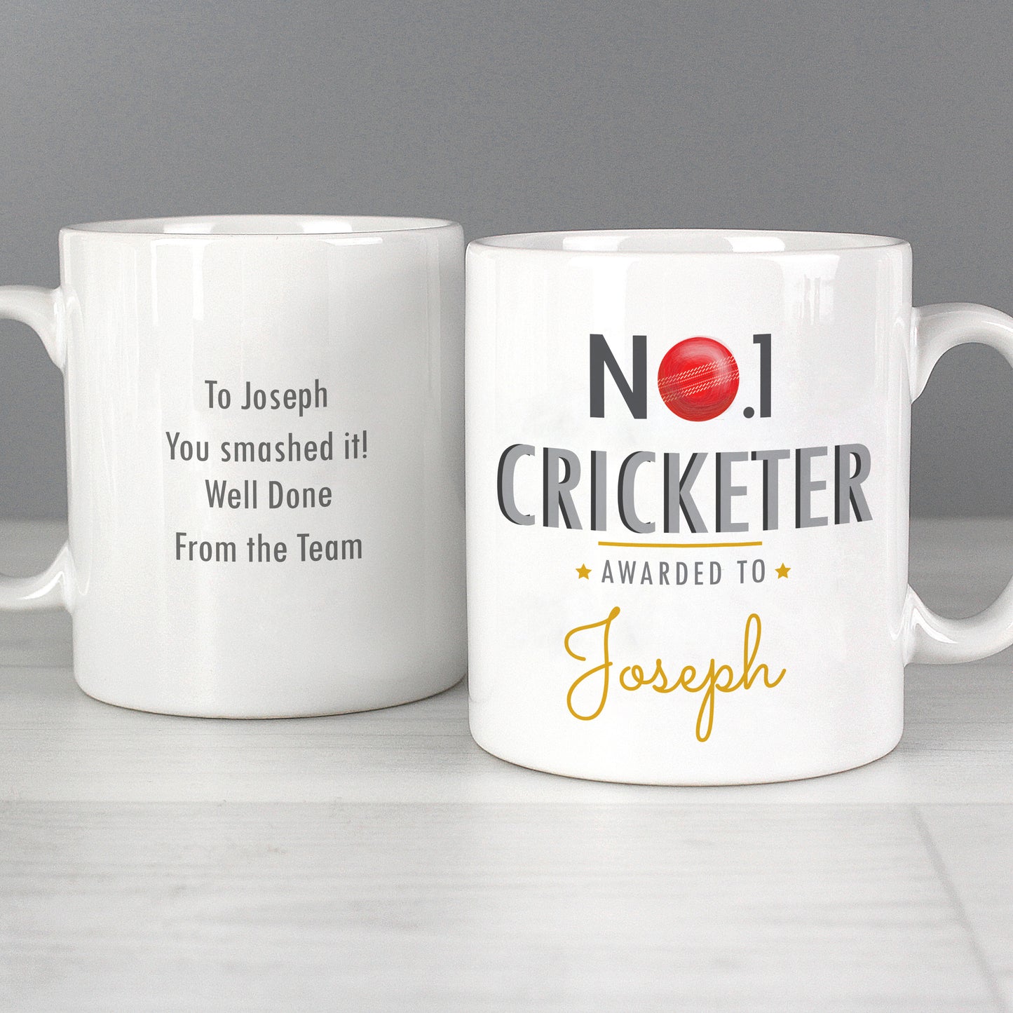 Personalised No.1 Cricketer Mug - MK&JD Gifts