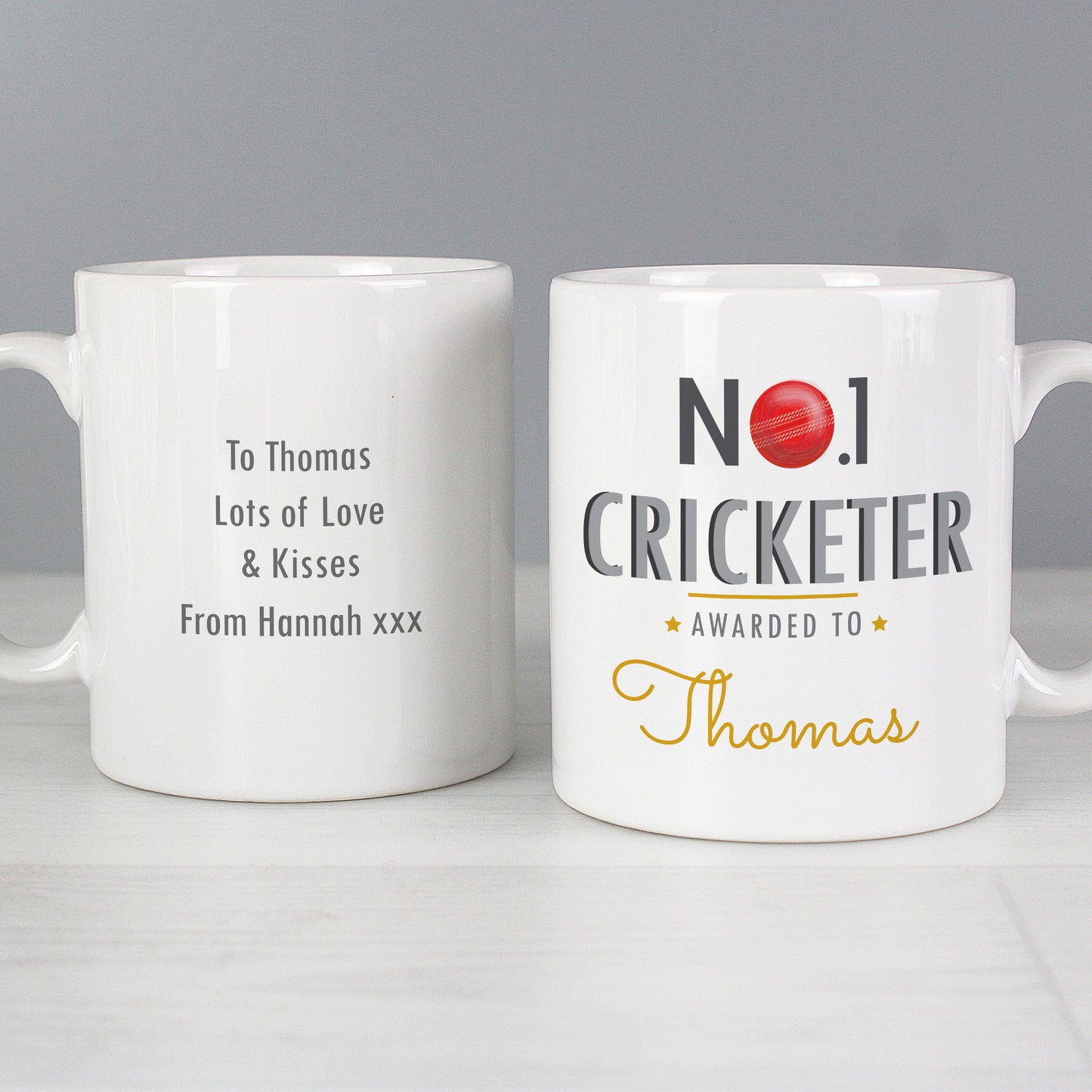 Personalised No.1 Cricketer Mug - MK&JD Gifts
