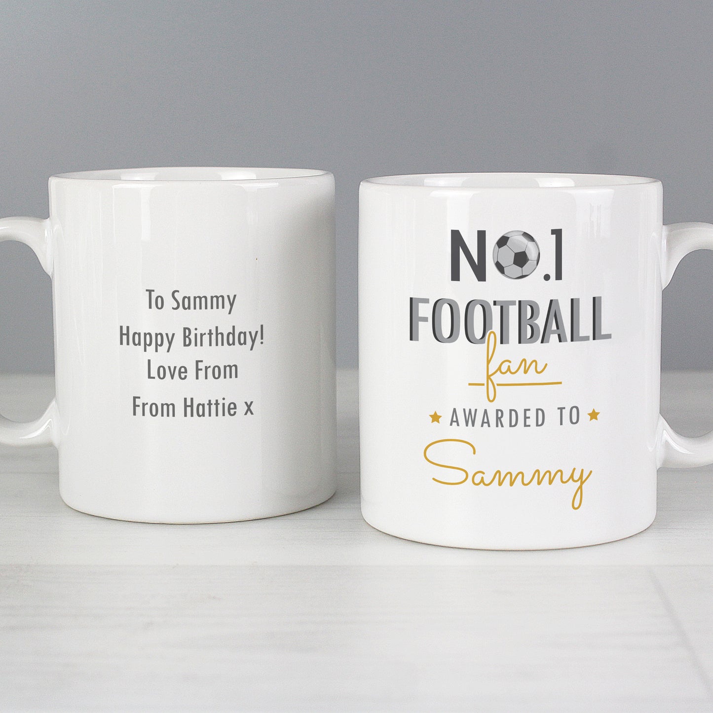 Personalised No.1 Football Fan Mug - MK&JD Gifts