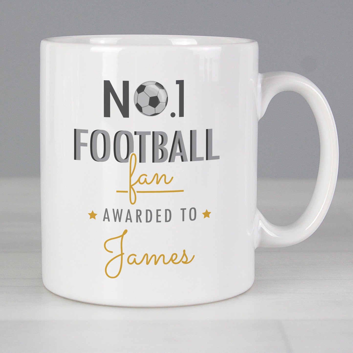 Personalised No.1 Football Fan Mug - MK&JD Gifts