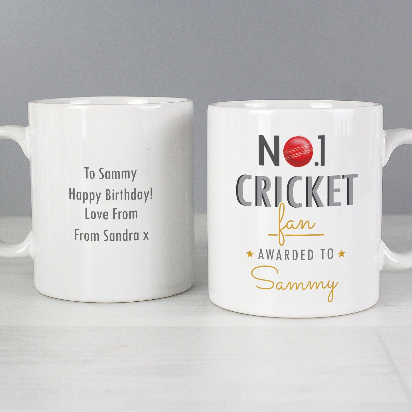 Personalised No.1 Cricket Fan Mug - MK&JD Gifts