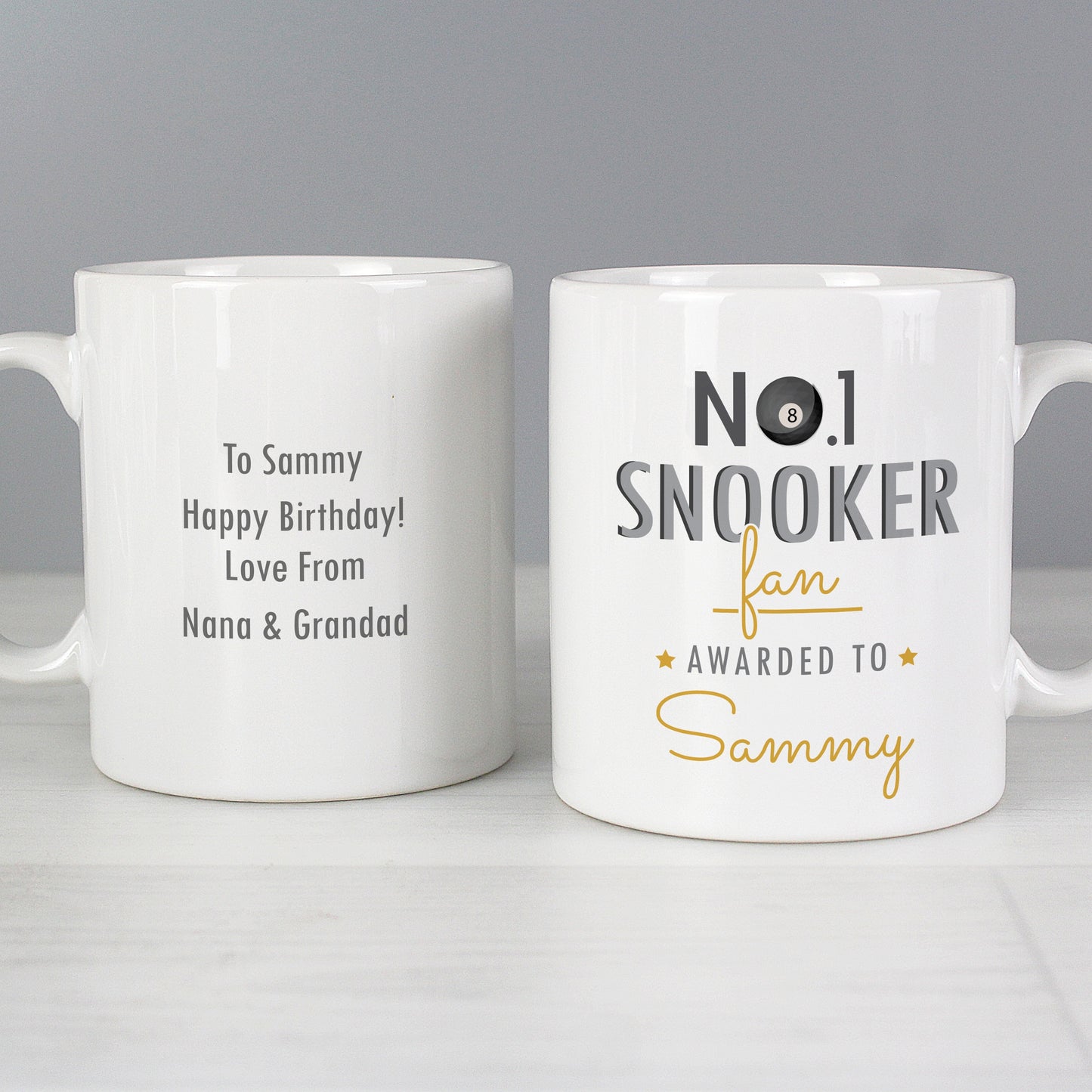 Personalised No.1 Snooker Fan Mug - MK&JD Gifts